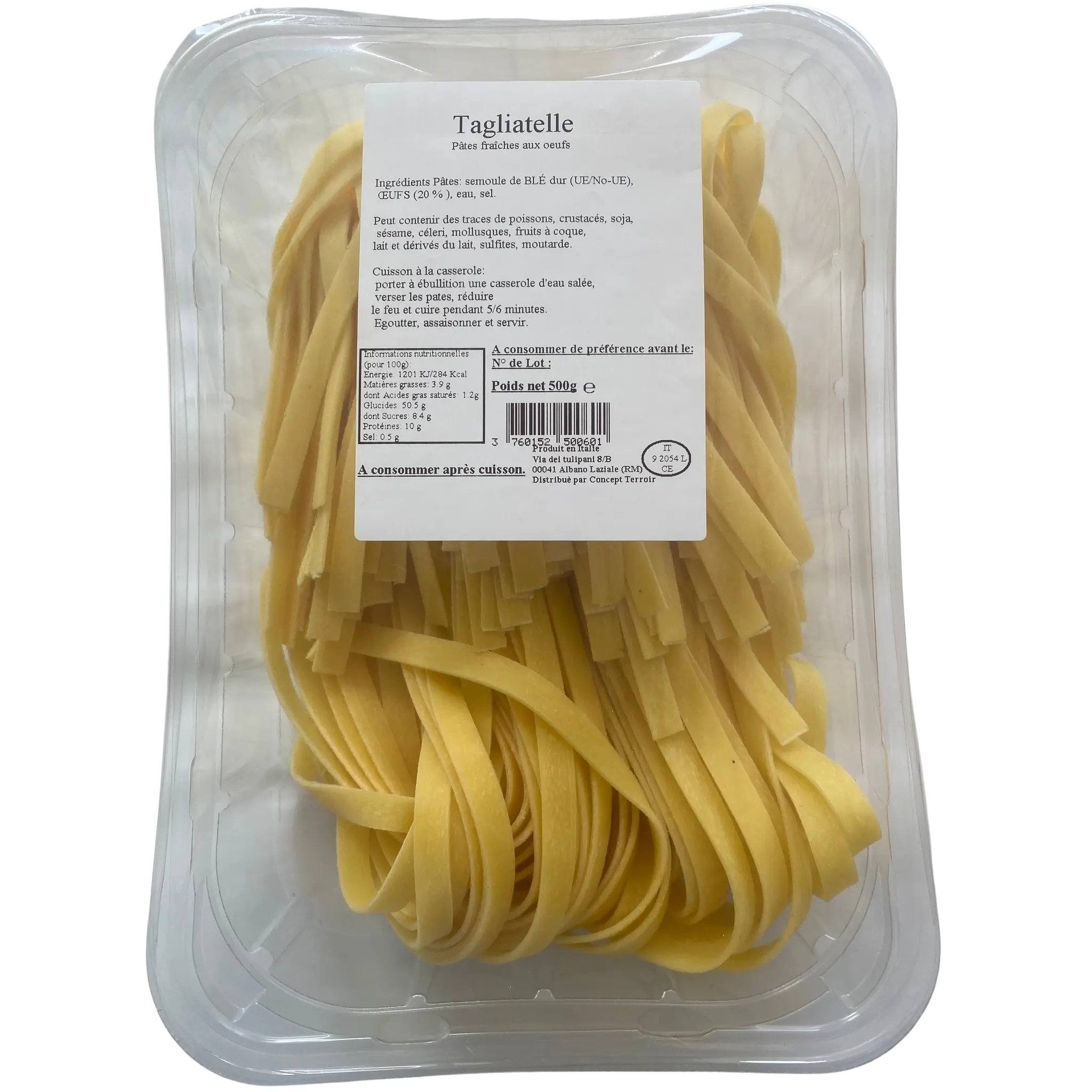 Tagliatelles aux oeufs