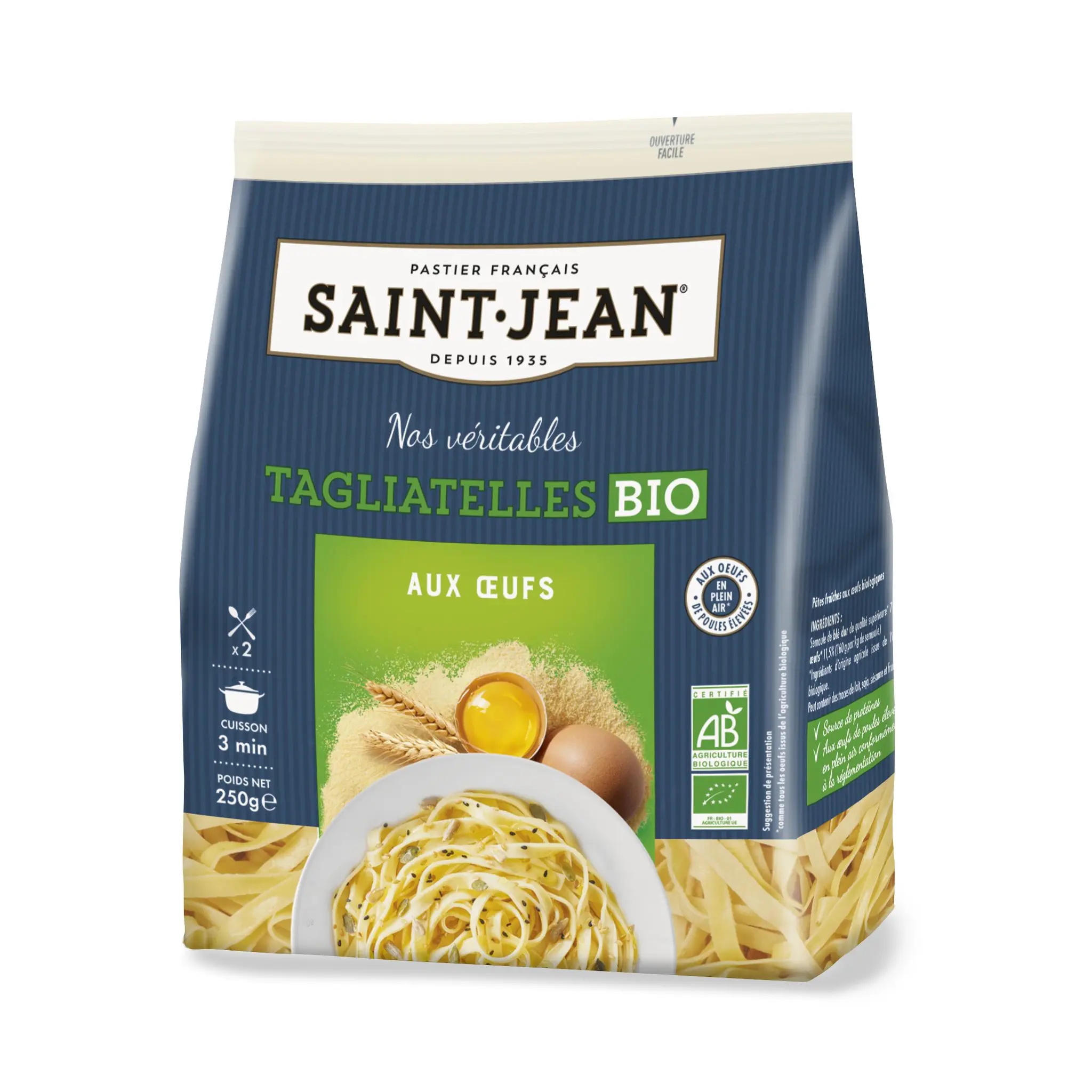 SAINT JEAN Tagliatelles bio