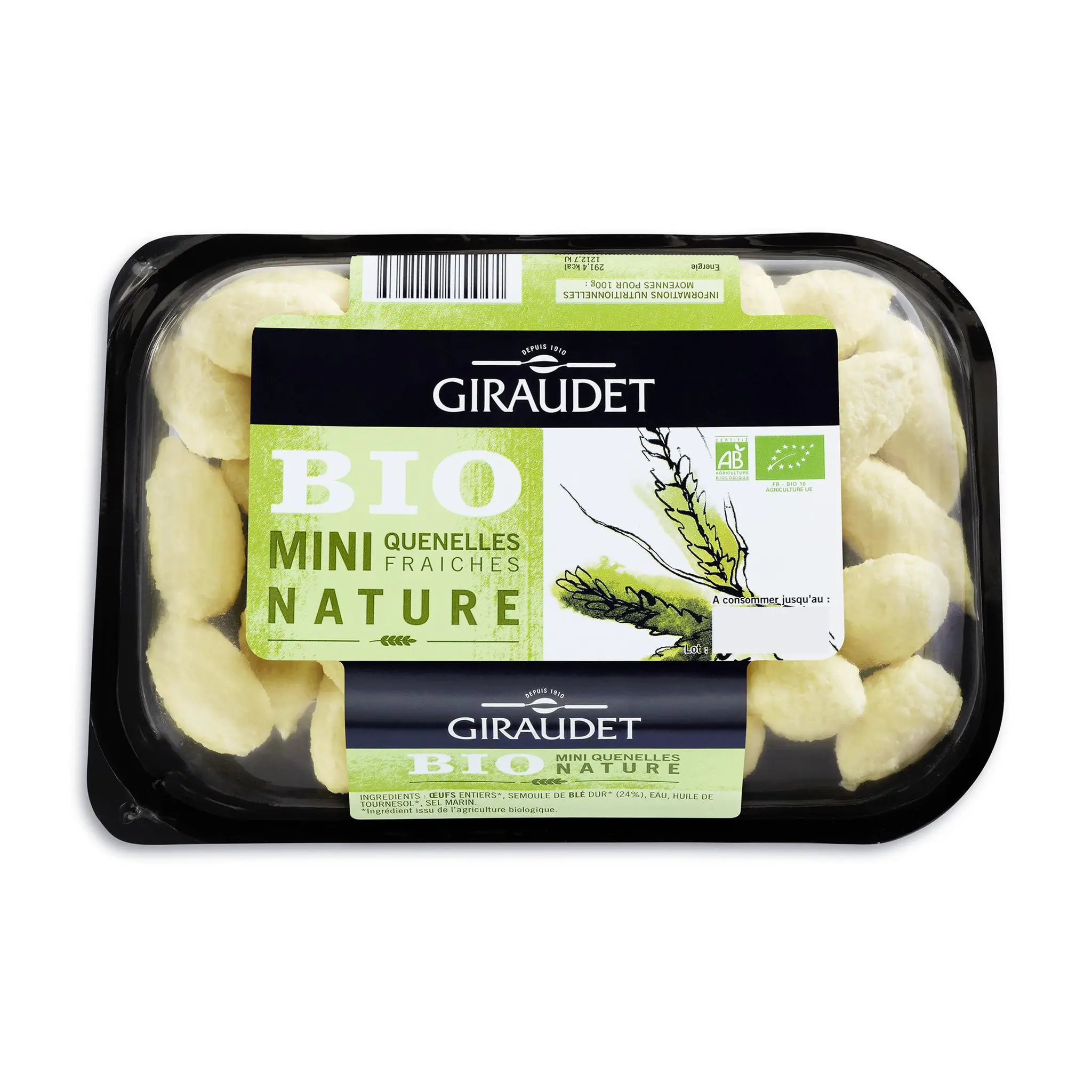 GIRAUDET Mini quenelles fraîches nature bio