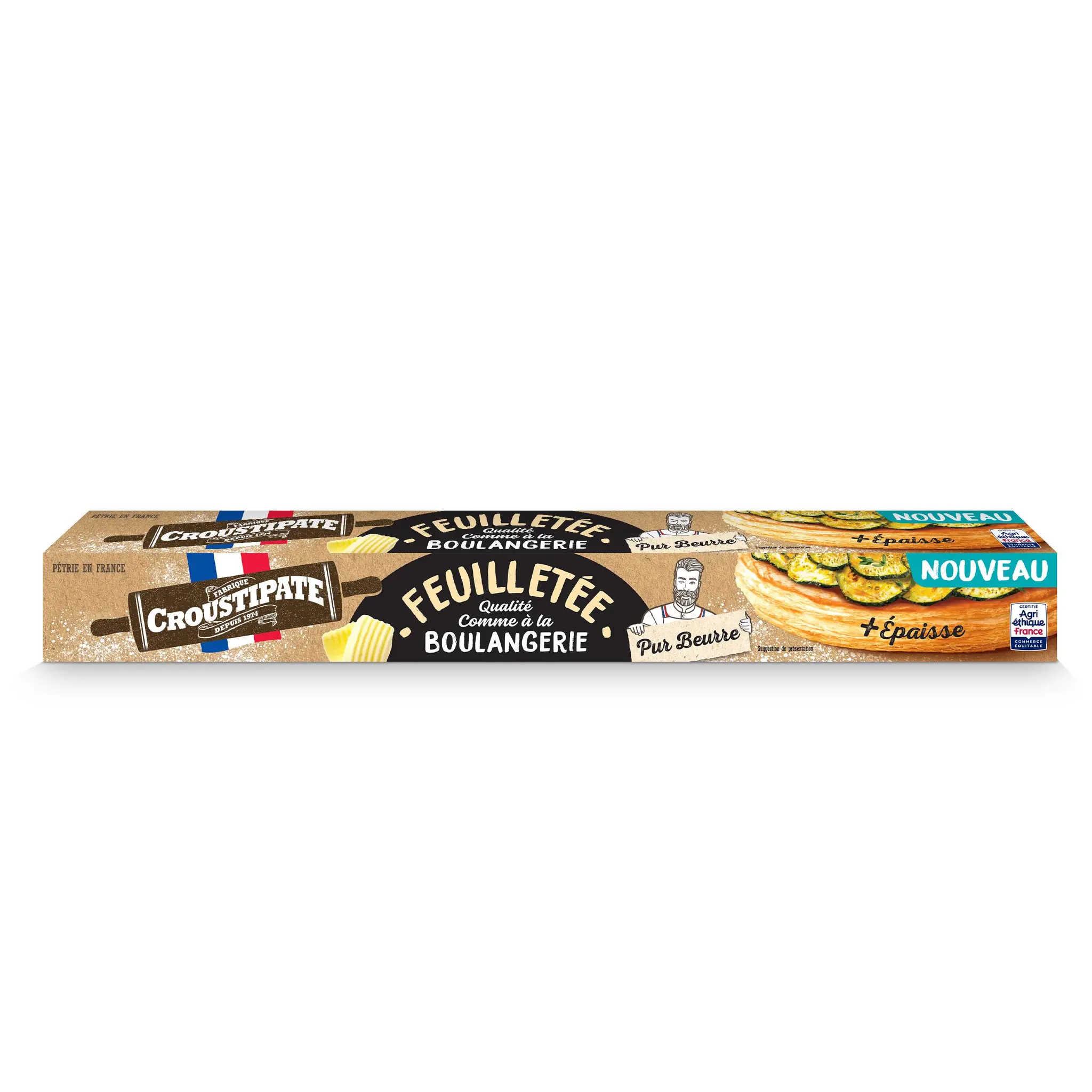 CROUSTIPATE Pâte feuilletée au beurre frais plus épaisse