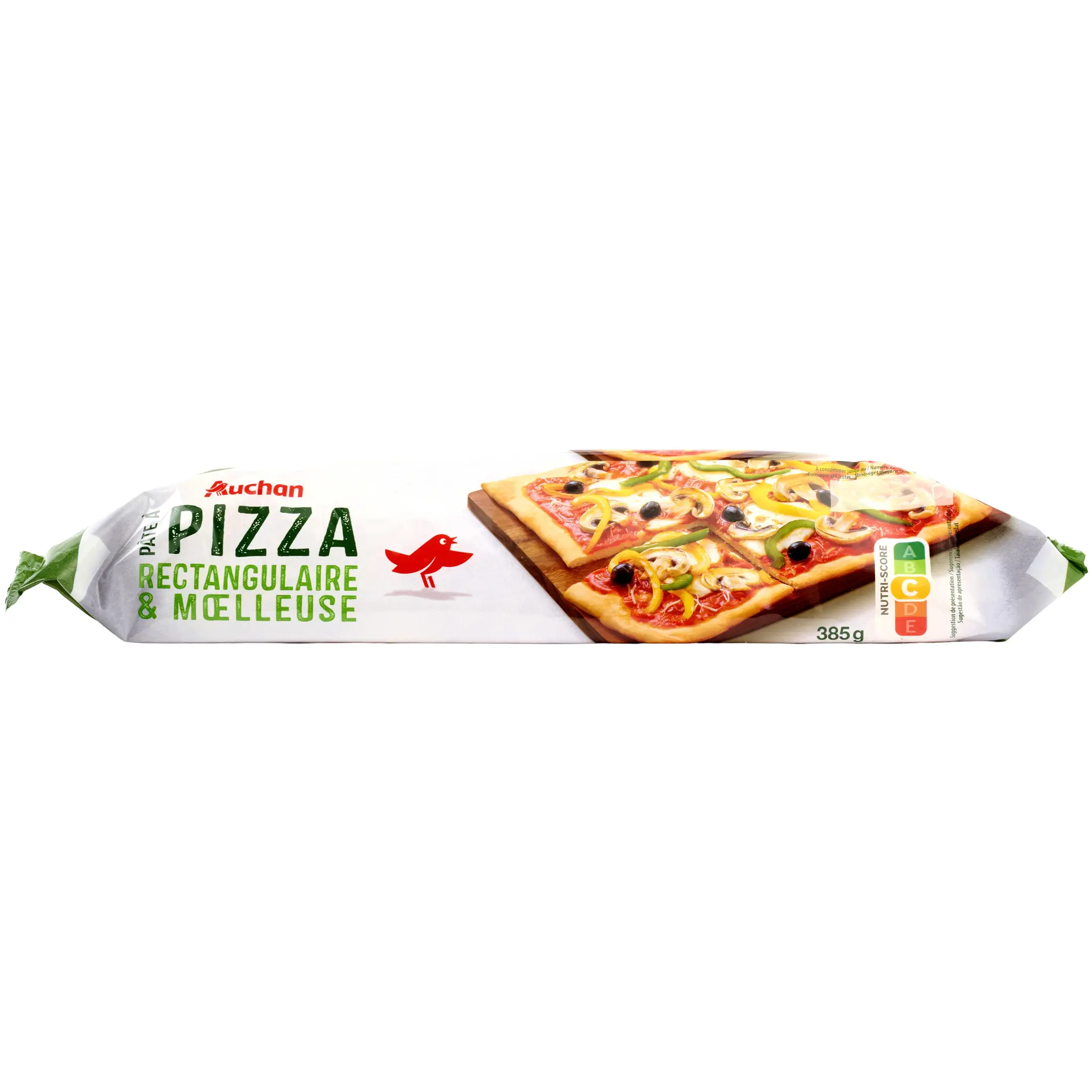 AUCHAN Pâte à pizza rectangulaire et moelleuse