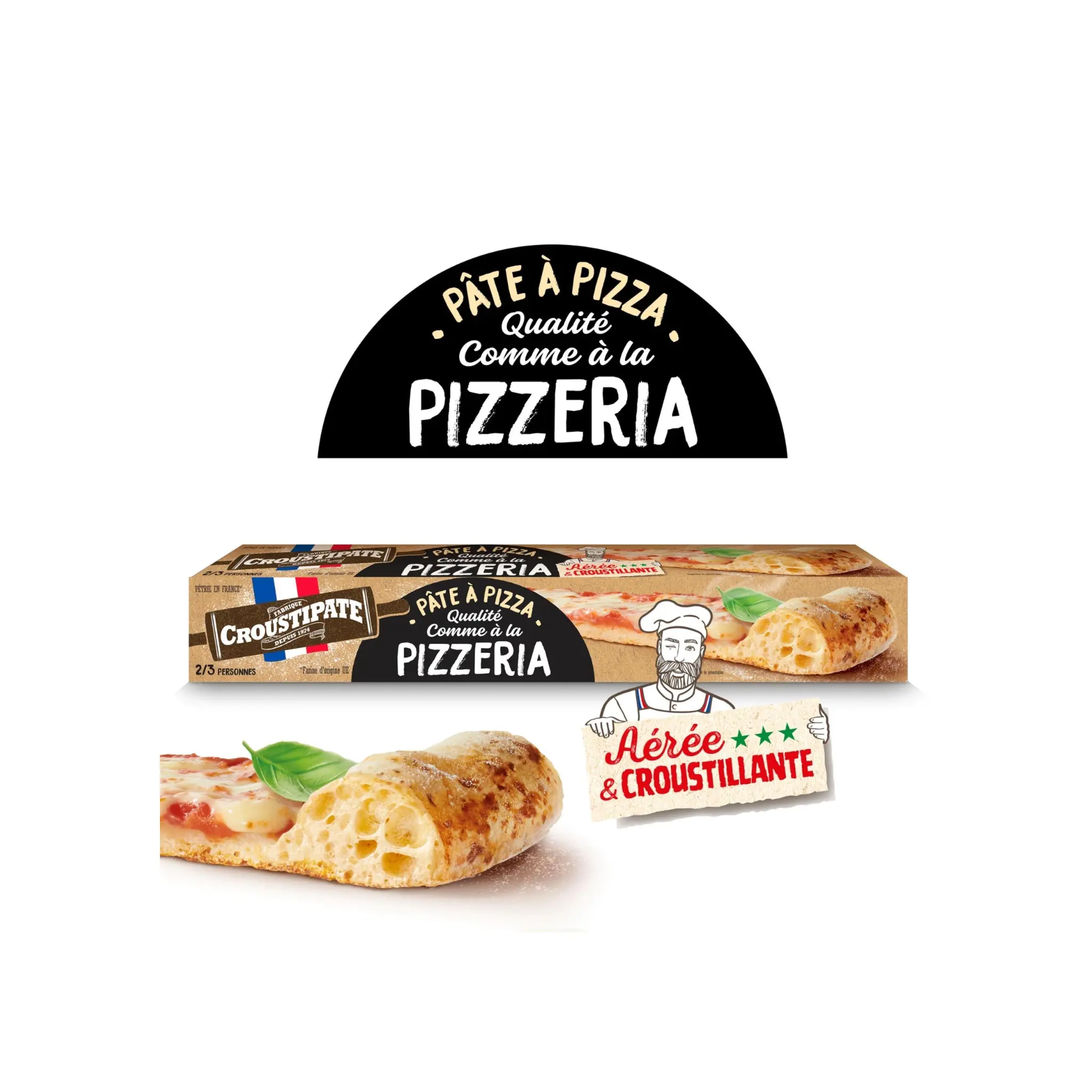 CROUSTIPATE Pâte à pizza aérée et croustillante