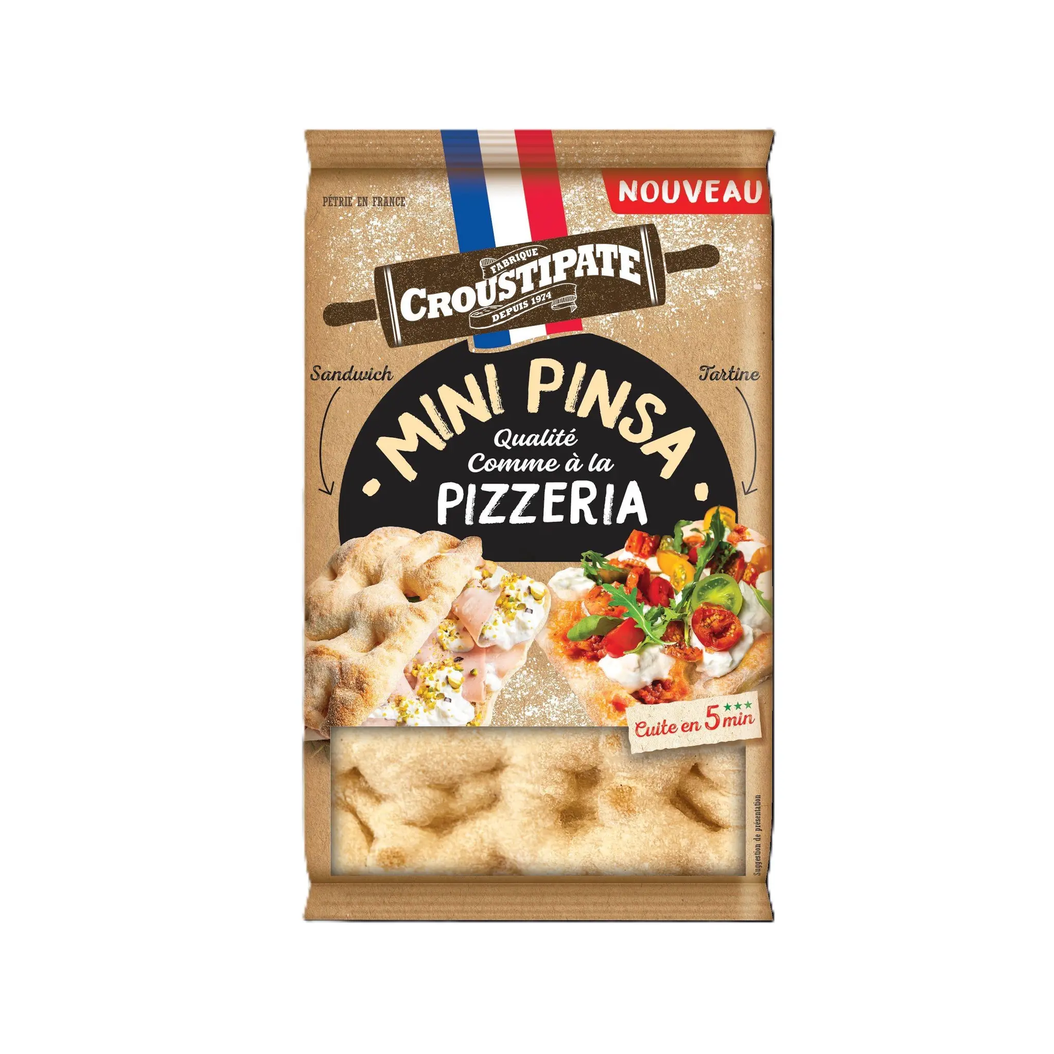 CROUSTIPATE Mini pinsa comme à la pizzeria