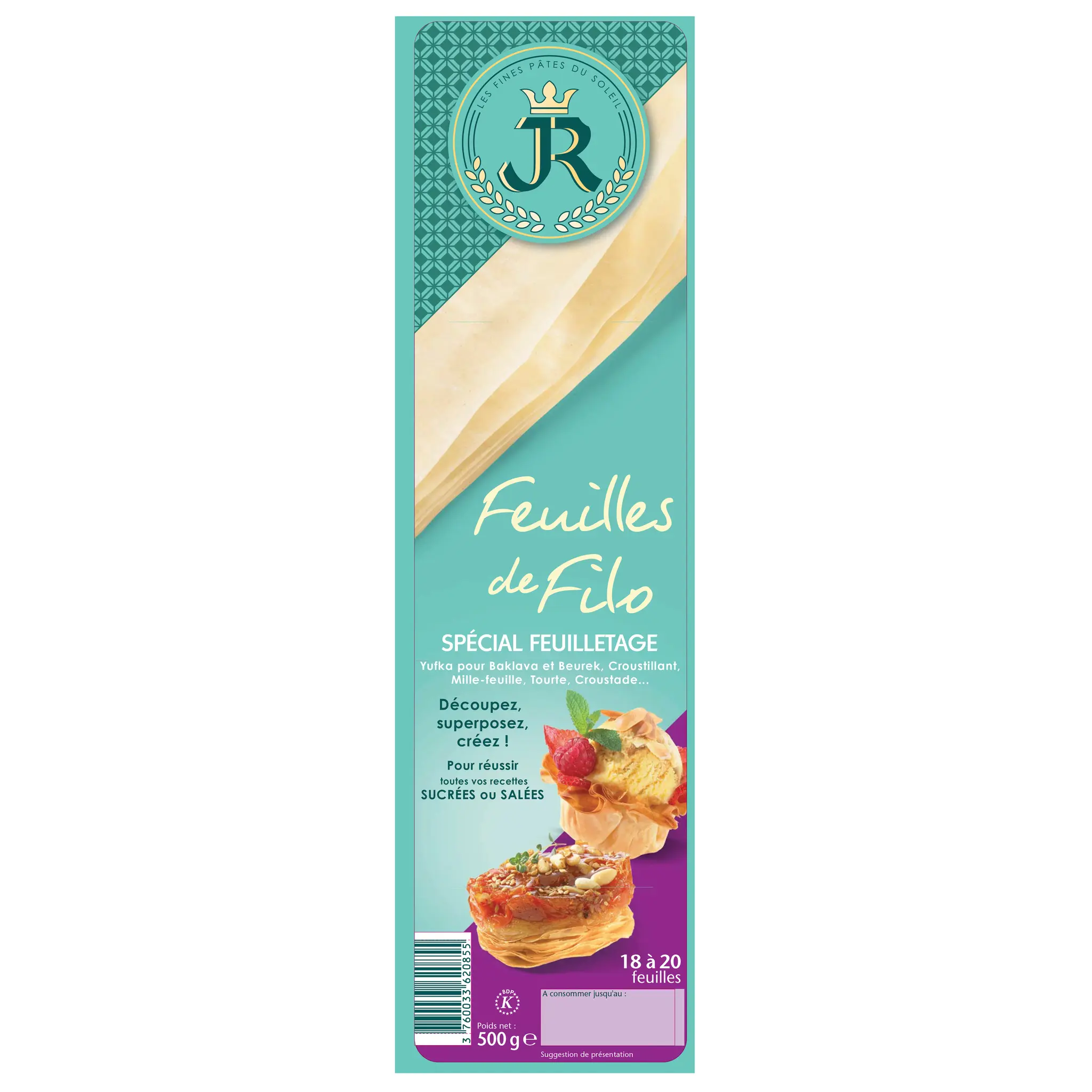 Feuilles de filo spécial feuilletage