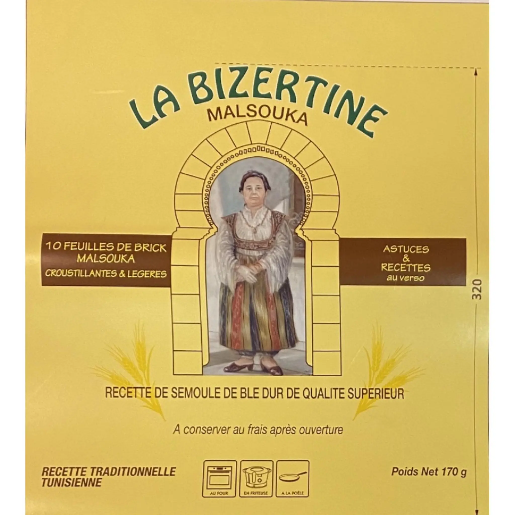 LA BIZERTINE Feuille de brick farine semoule