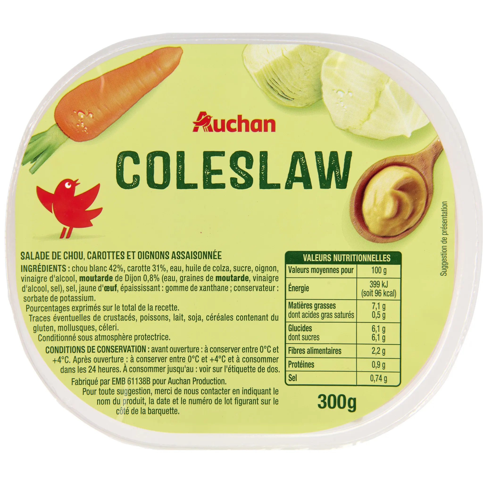 AUCHAN Coleslaw