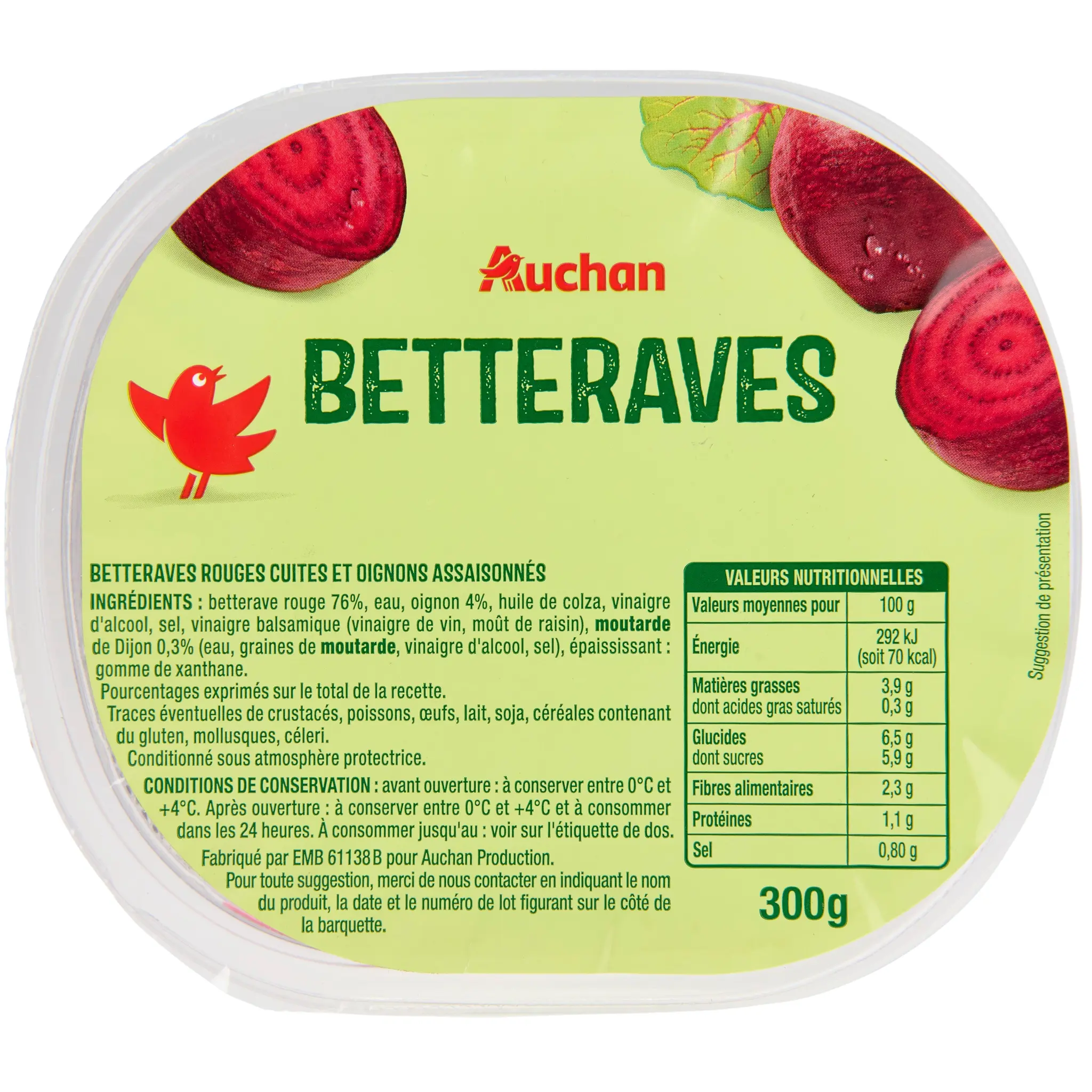 AUCHAN Betteraves rouges