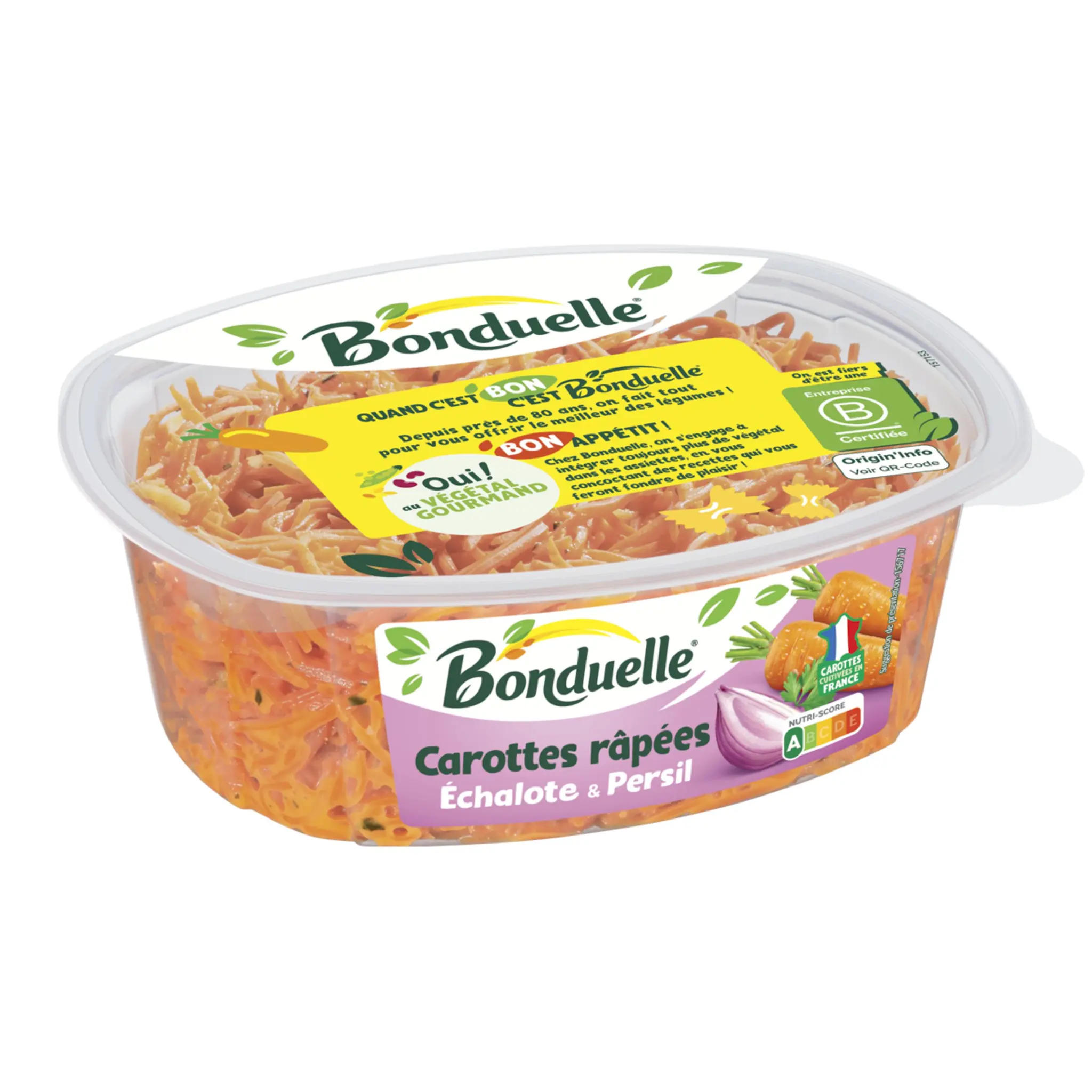 BONDUELLE Carottes râpées à l'échalote et au persil