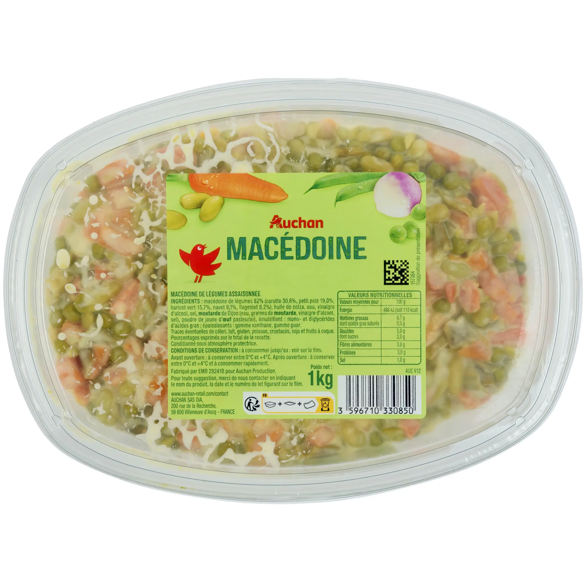 AUCHAN Macédoine de légumes