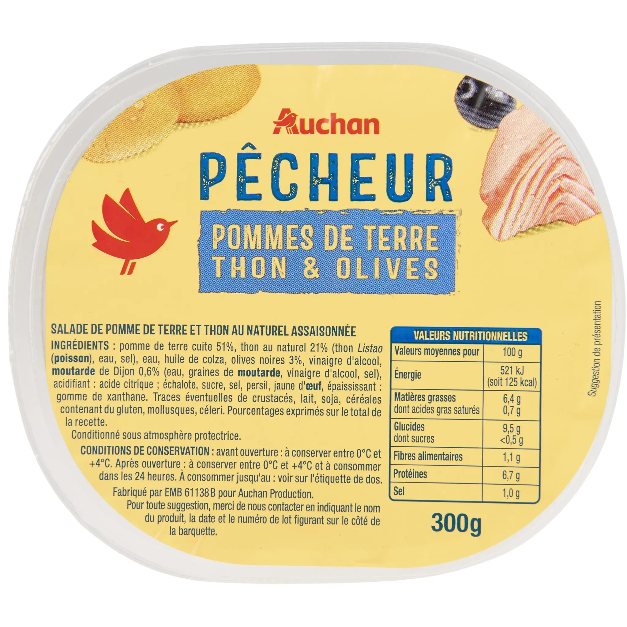 AUCHAN Salade du pêcheur