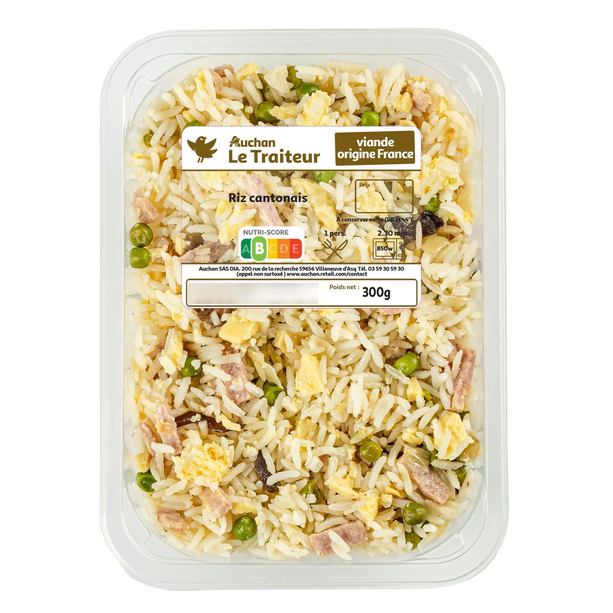 AUCHAN LE TRAITEUR Riz cantonais