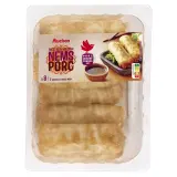 AUCHAN Nems porc avec 2 sauces nuoc mâm
