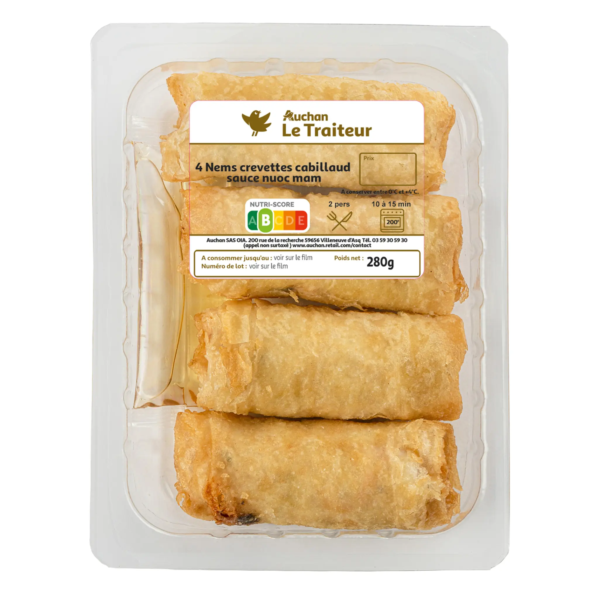 AUCHAN LE TRAITEUR Nems aux crevettes