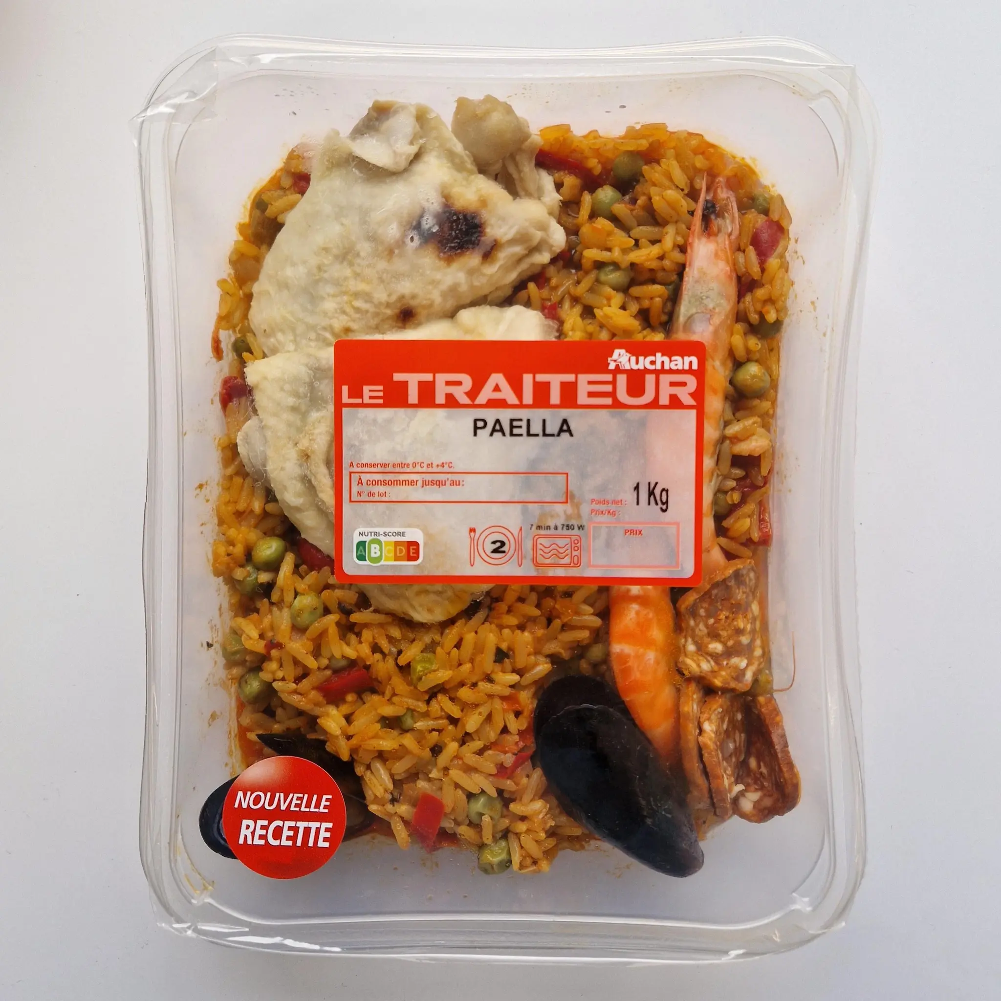 AUCHAN LE TRAITEUR Paëlla à l'huile d'olive