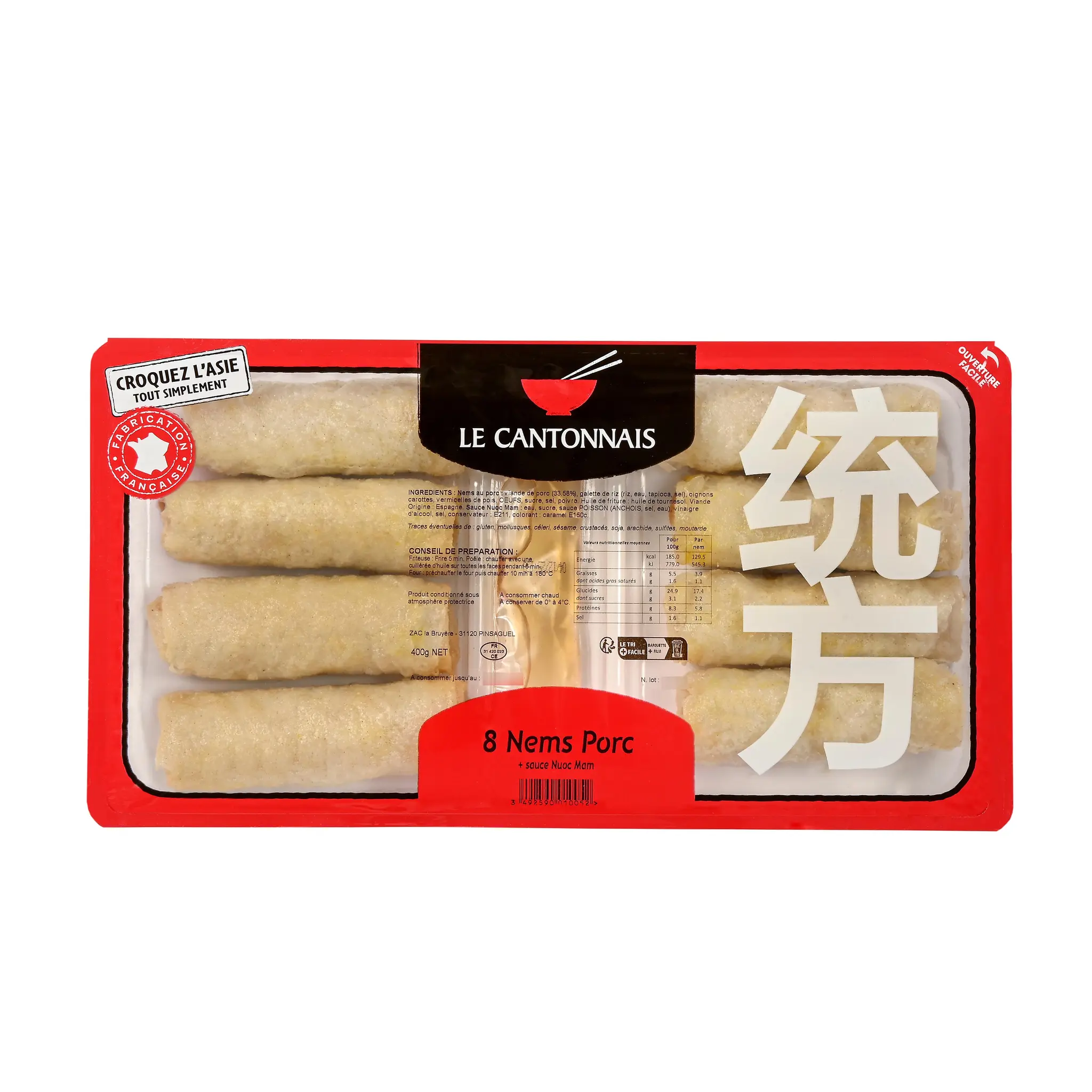 LE CANTONNAIS Nems de porc avec sauce Nuoc Mâm