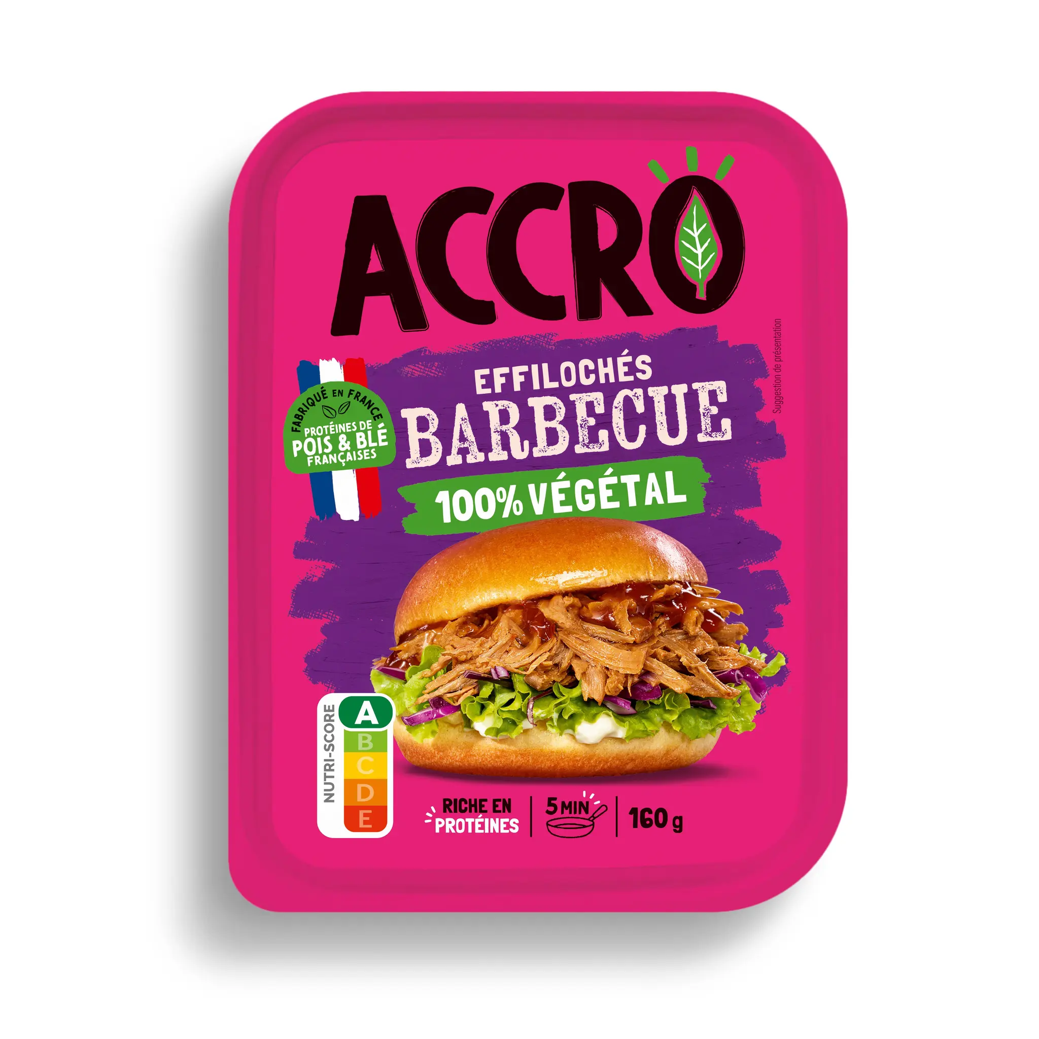 ACCRO Effiloché goût BBQ 100% végétal