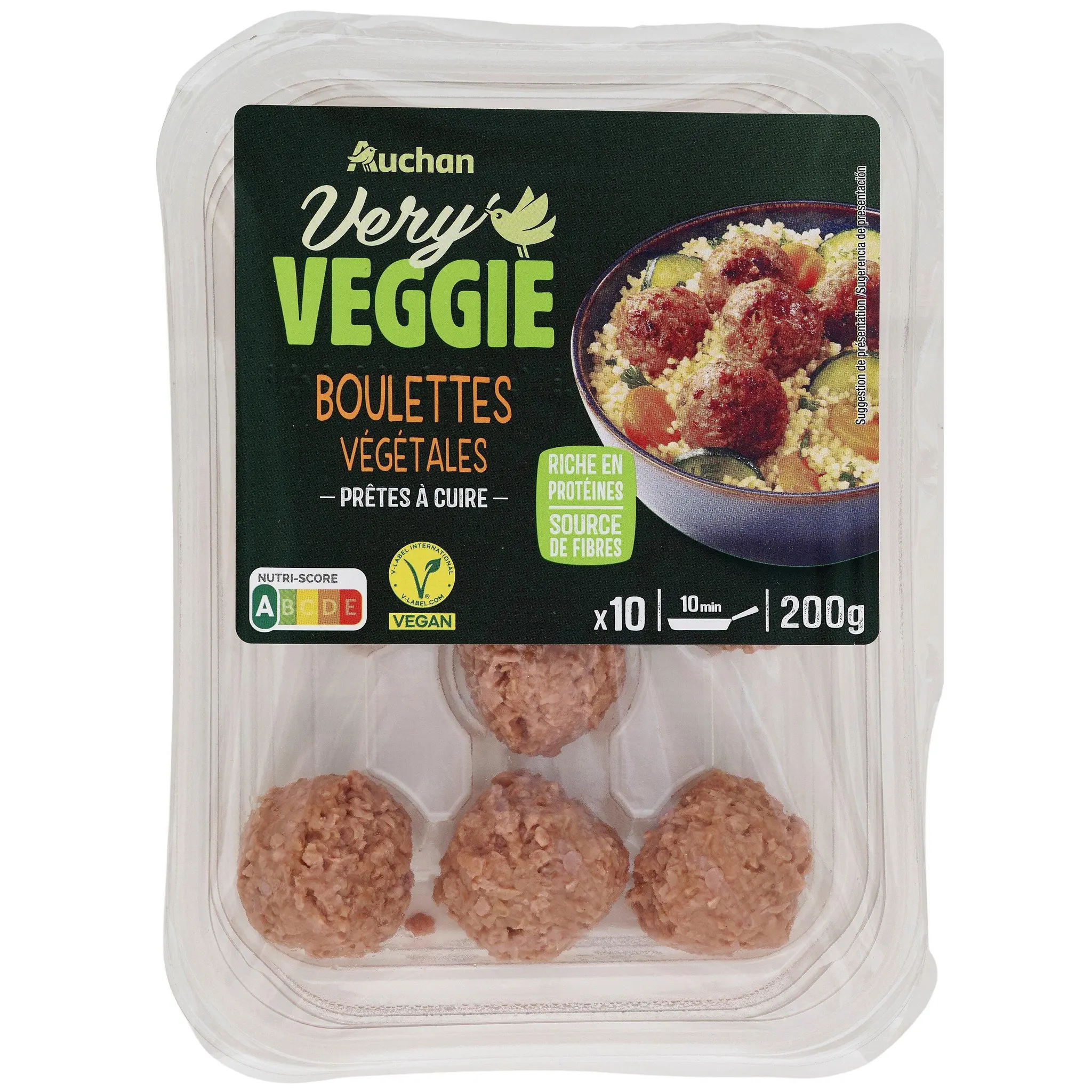 AUCHAN VERY VEGGIE Boulettes végétales