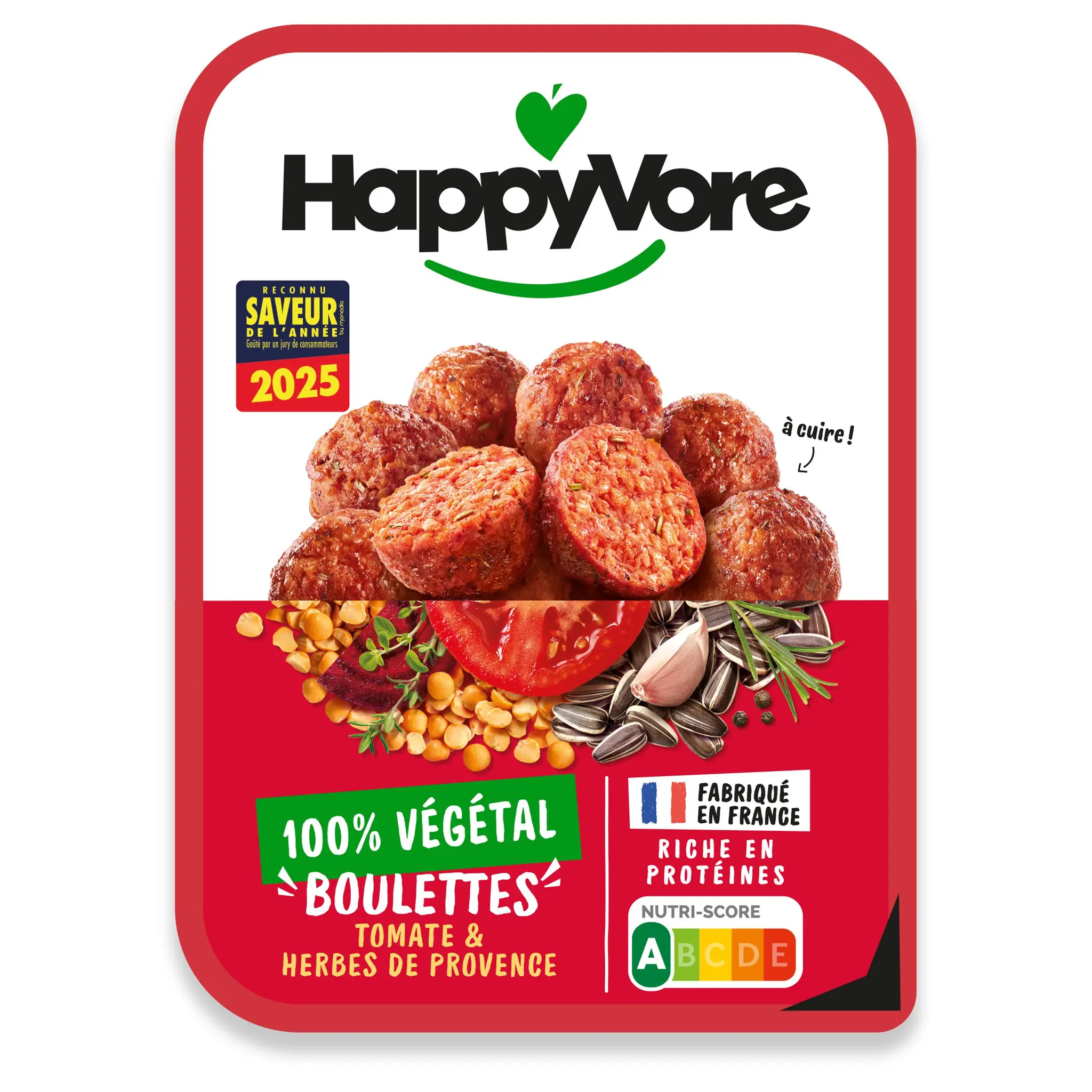 HAPPYVORE Boulettes végétales et gourmandes
