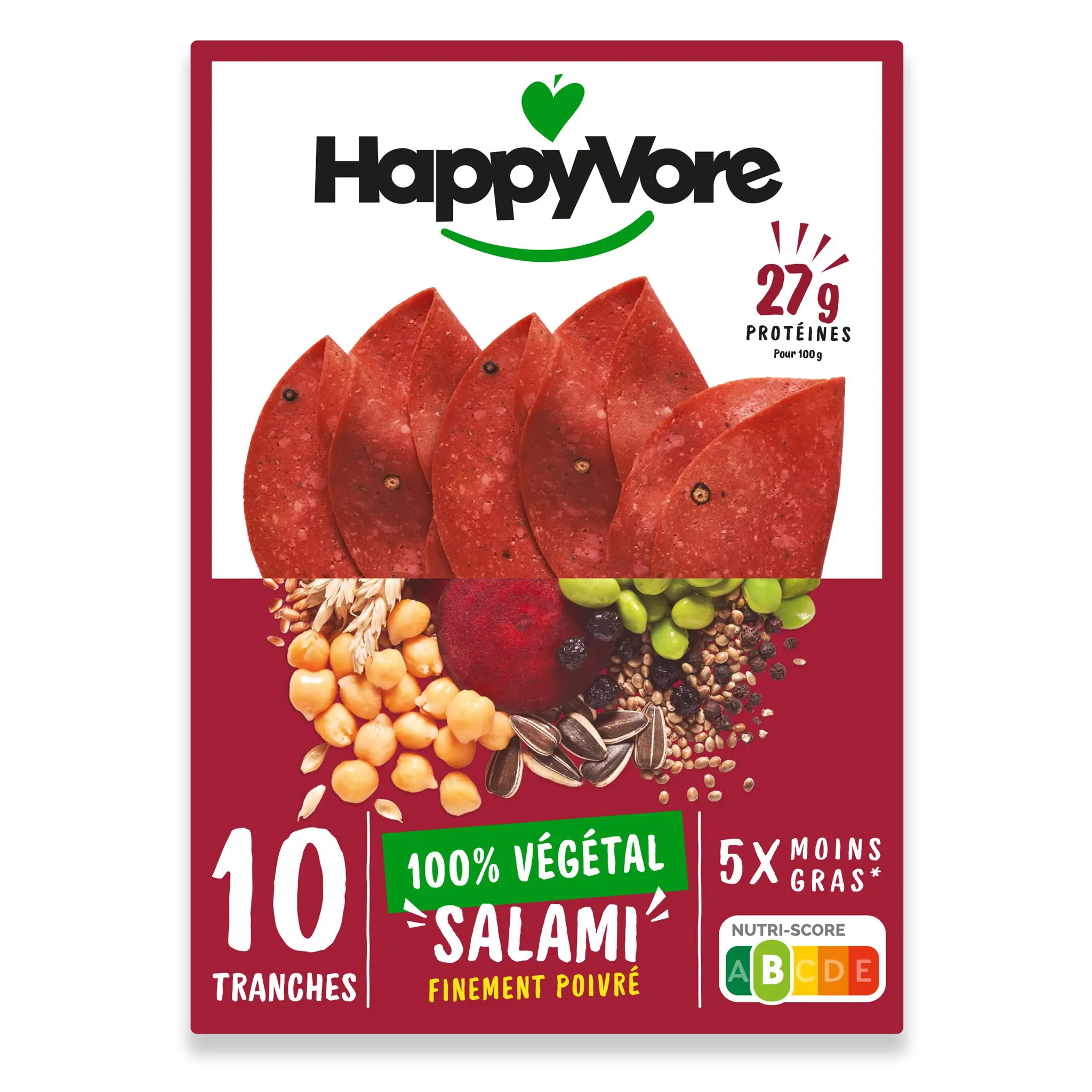 HAPPYVORE Salami végétal et gourmand
