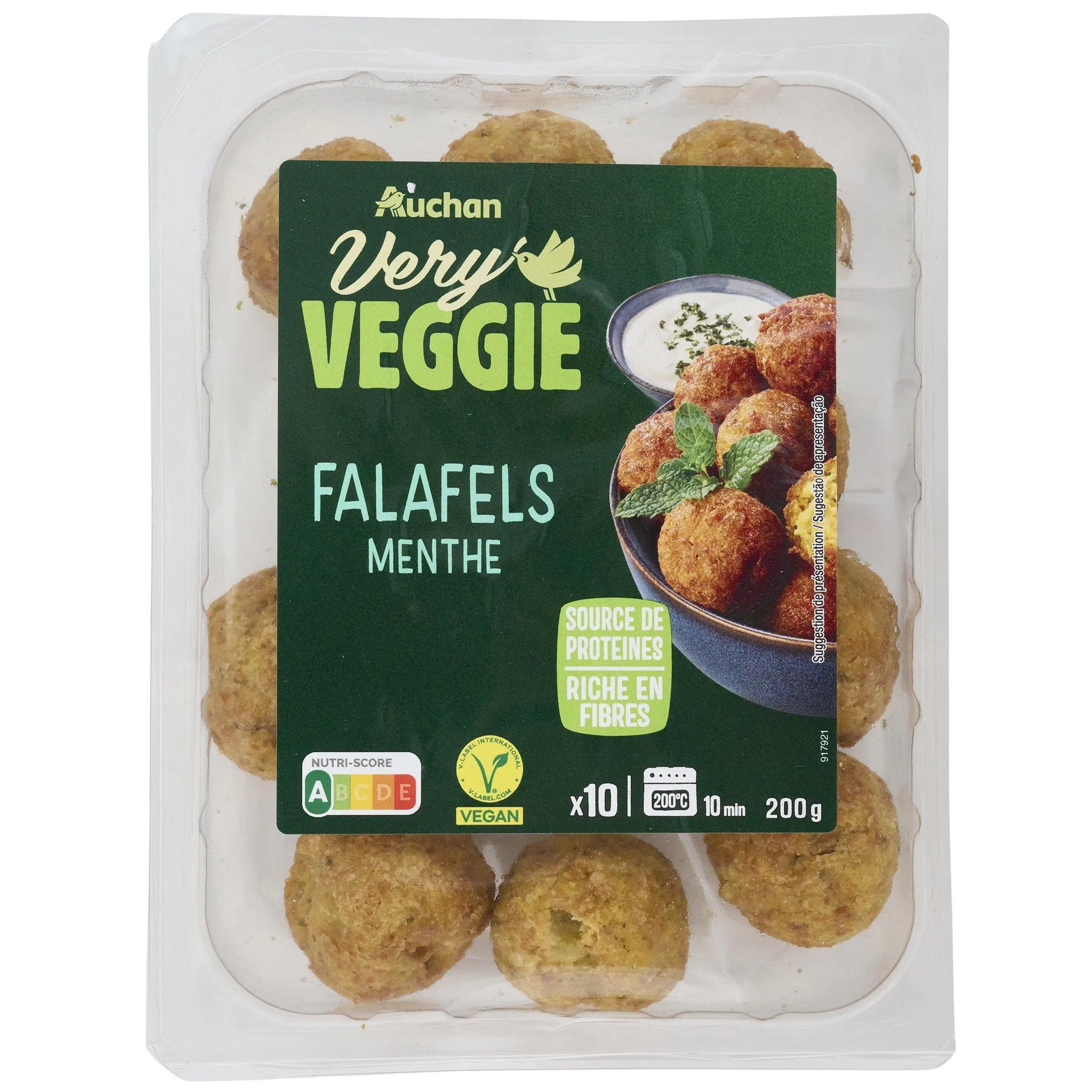 AUCHAN VERY VEGGIE Veggie falafels menthe