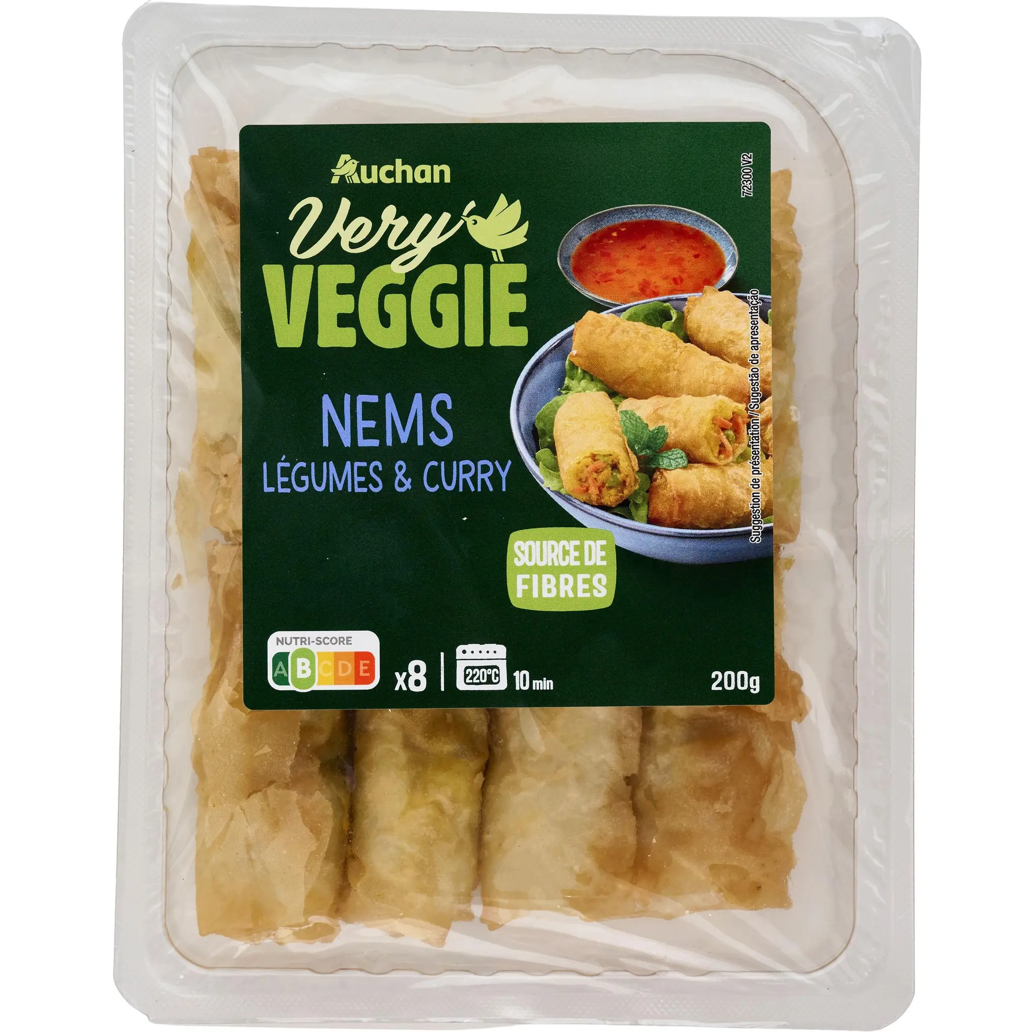 AUCHAN VERY VEGGIE Nems veggie légumes et curry