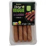 AUCHAN VERY VEGGIE La classique à griller Spécialité végétale à base de protéines de blé et de pois