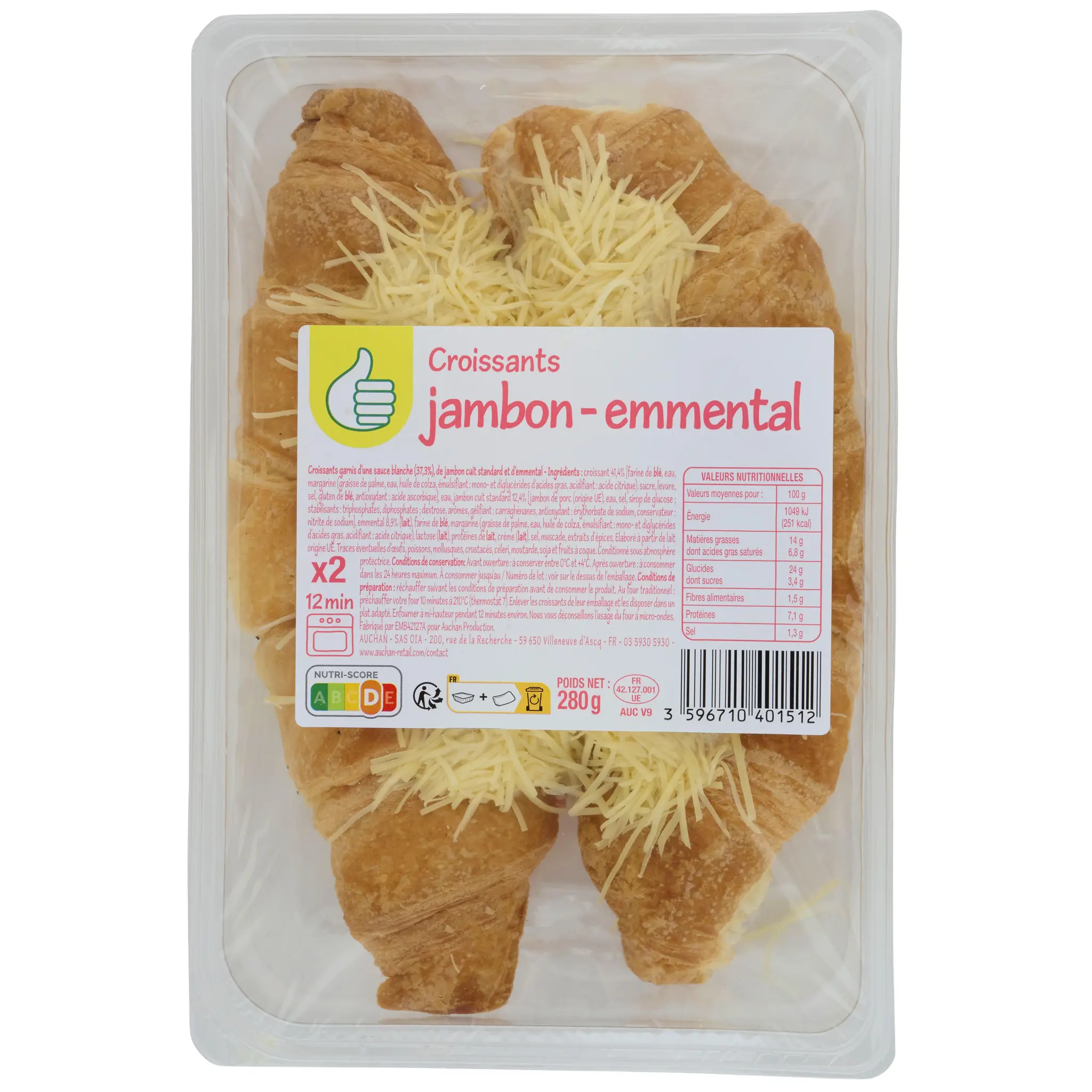POUCE Croissant jambon emmental