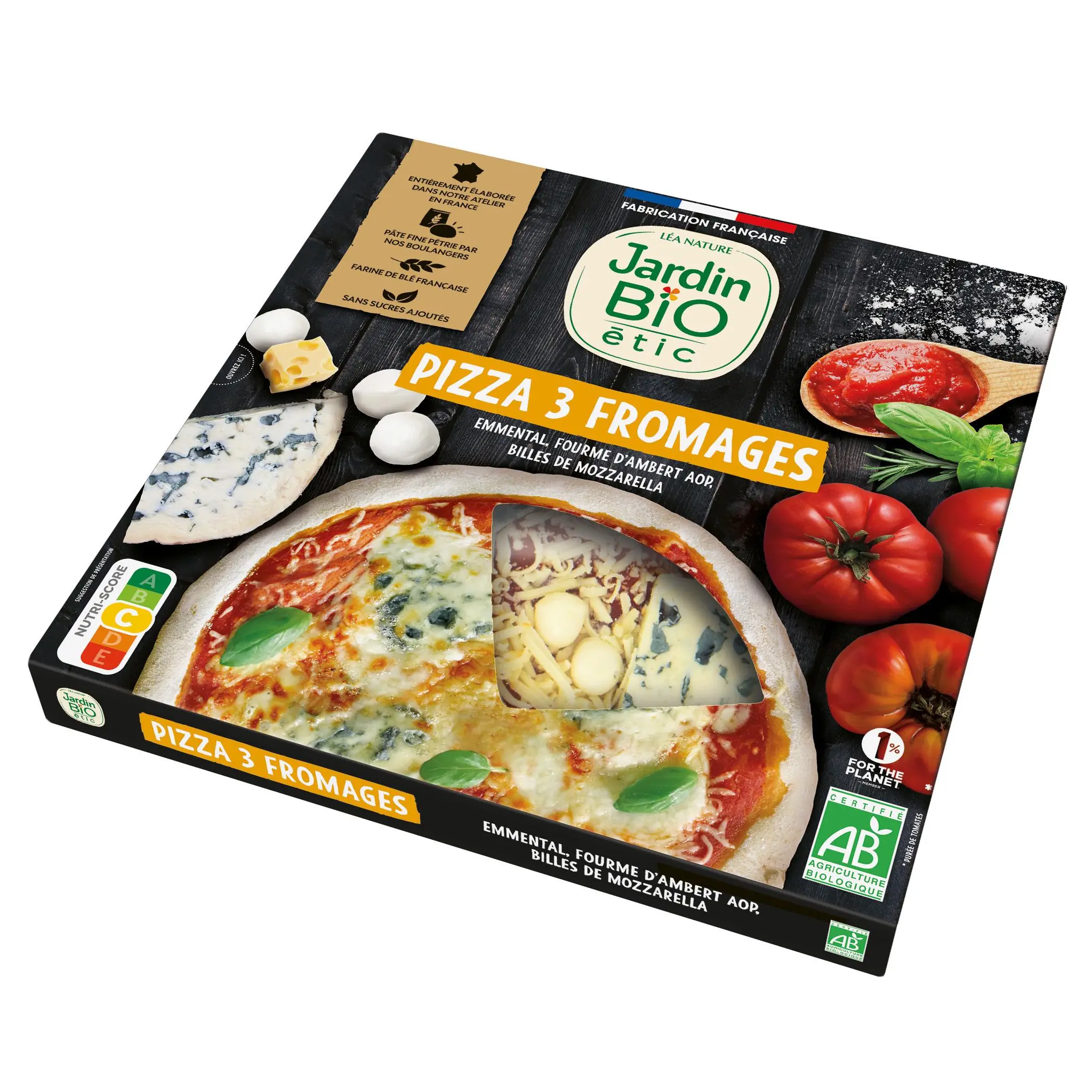 JARDIN BIO ETIC Pizza 3 fromages