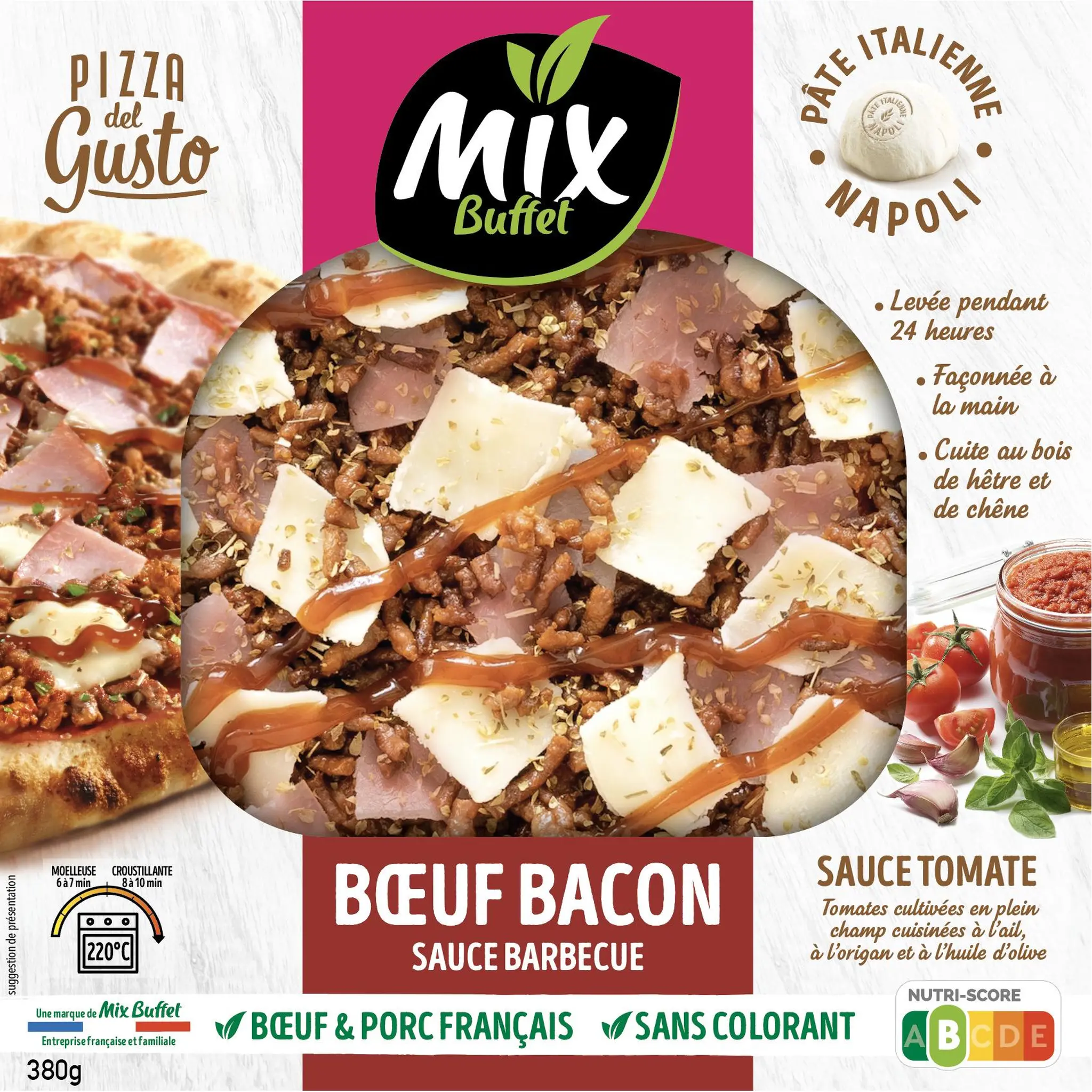 MIX BUFFET Pizza del Gusto boeuf bacon sauce barbecue