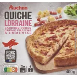 AUCHAN Quiche Lorraine aux lardons fumés et emmental