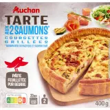 AUCHAN Tarte aux saumons et courgettes grillées