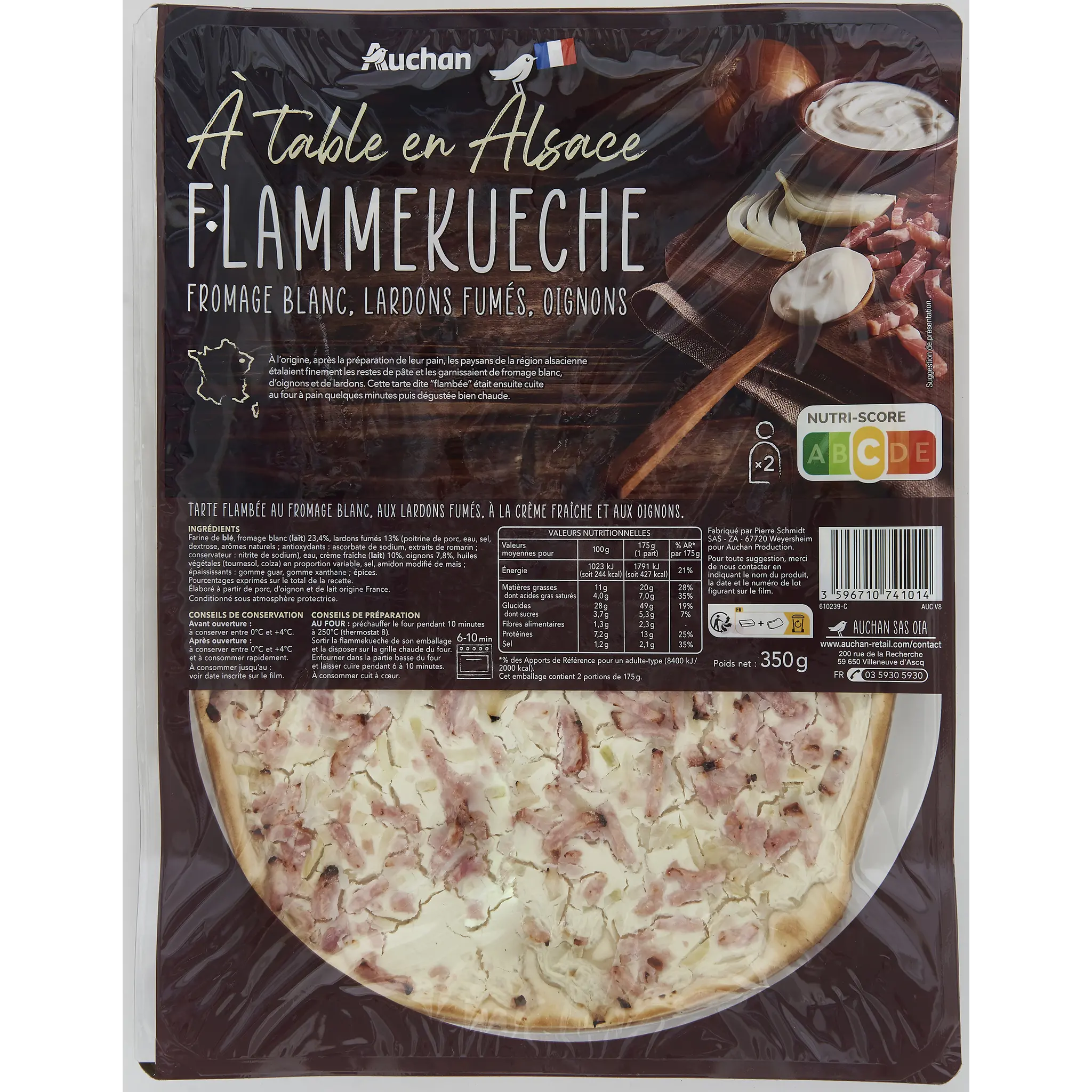AUCHAN TERROIR Tarte flambée flammekueche Alsacienne MMM