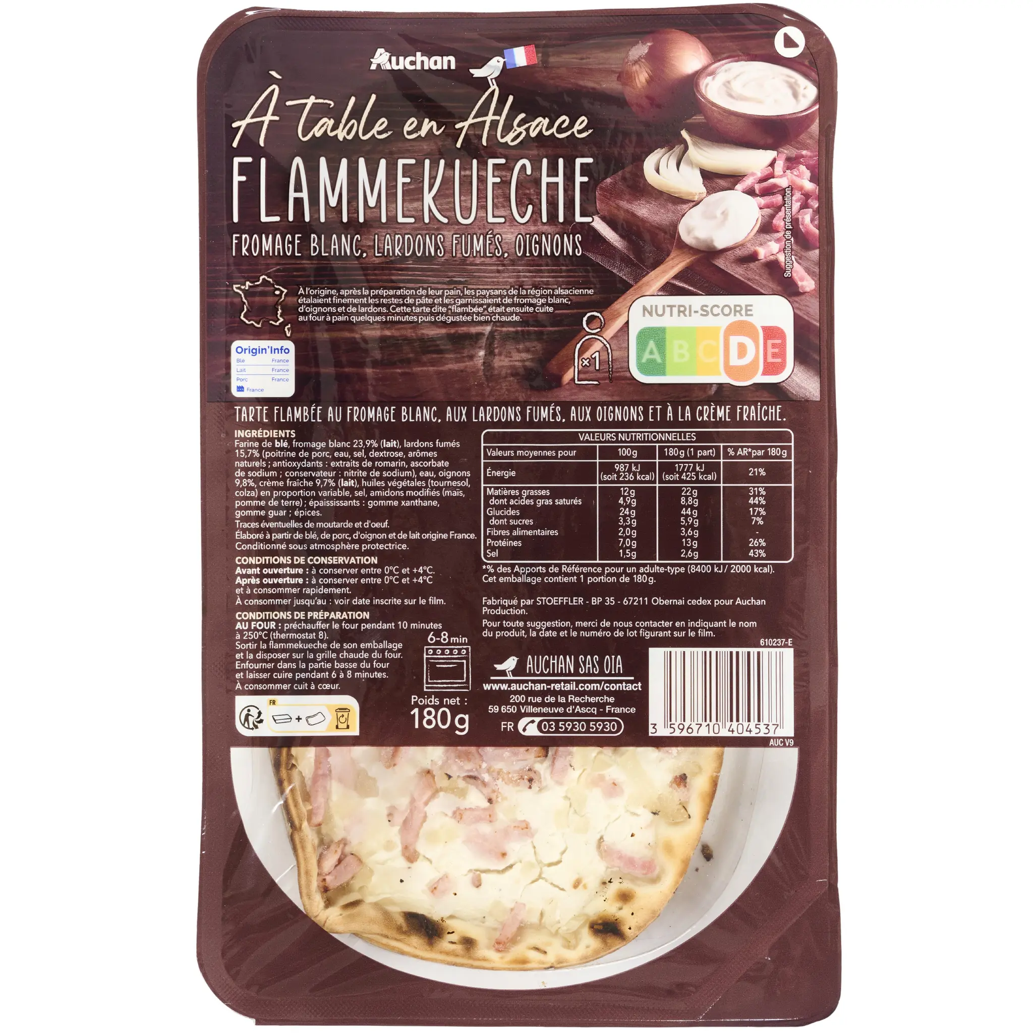 AUCHAN TERROIR Tarte flambée Alsacienne MMM