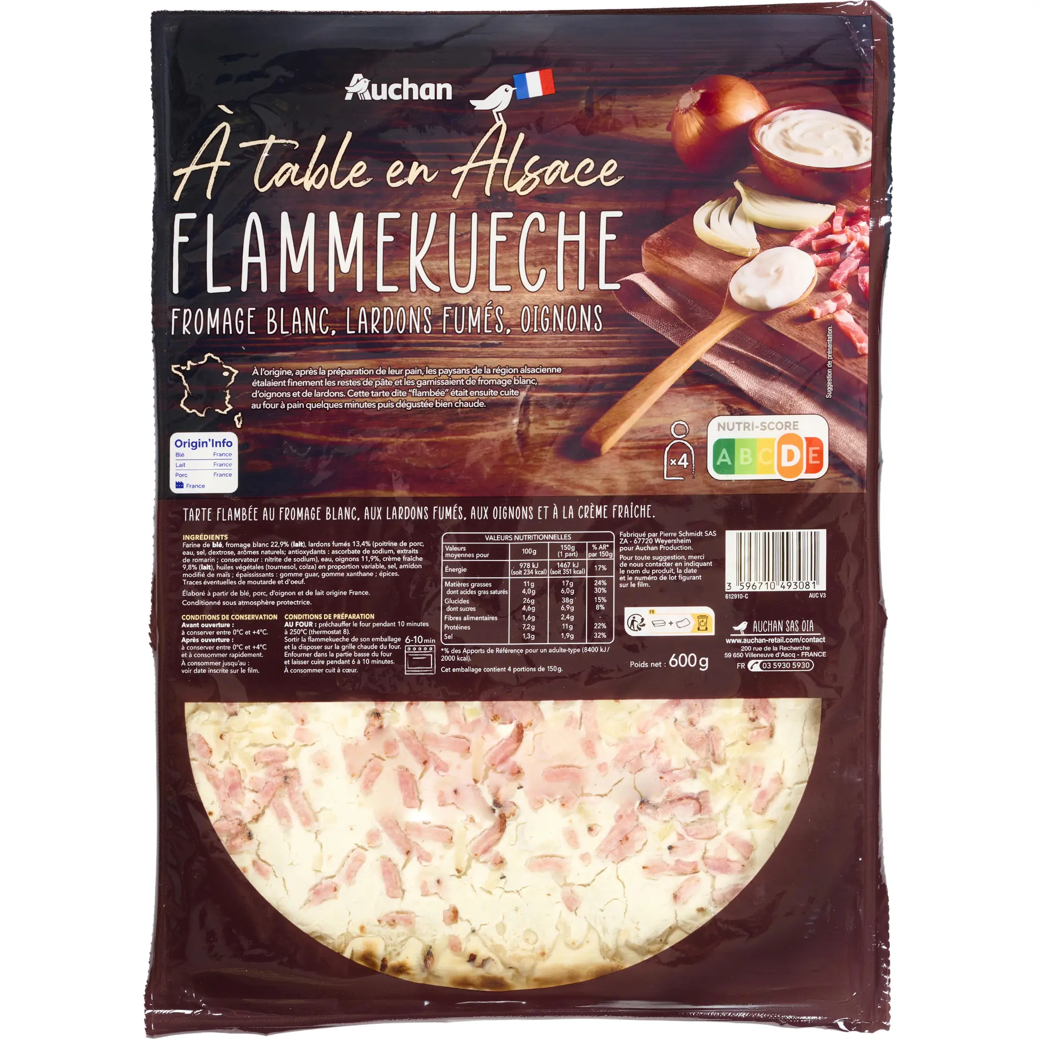 AUCHAN TERROIR Tarte flambée Alsacienne MMM