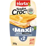 HERTA Croque monsieur maxi fromage de chèvre et jambon