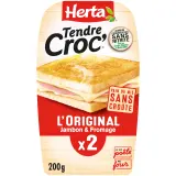 HERTA Tendre Croc' l'original jambon et fromage sans croûte sans nitrite