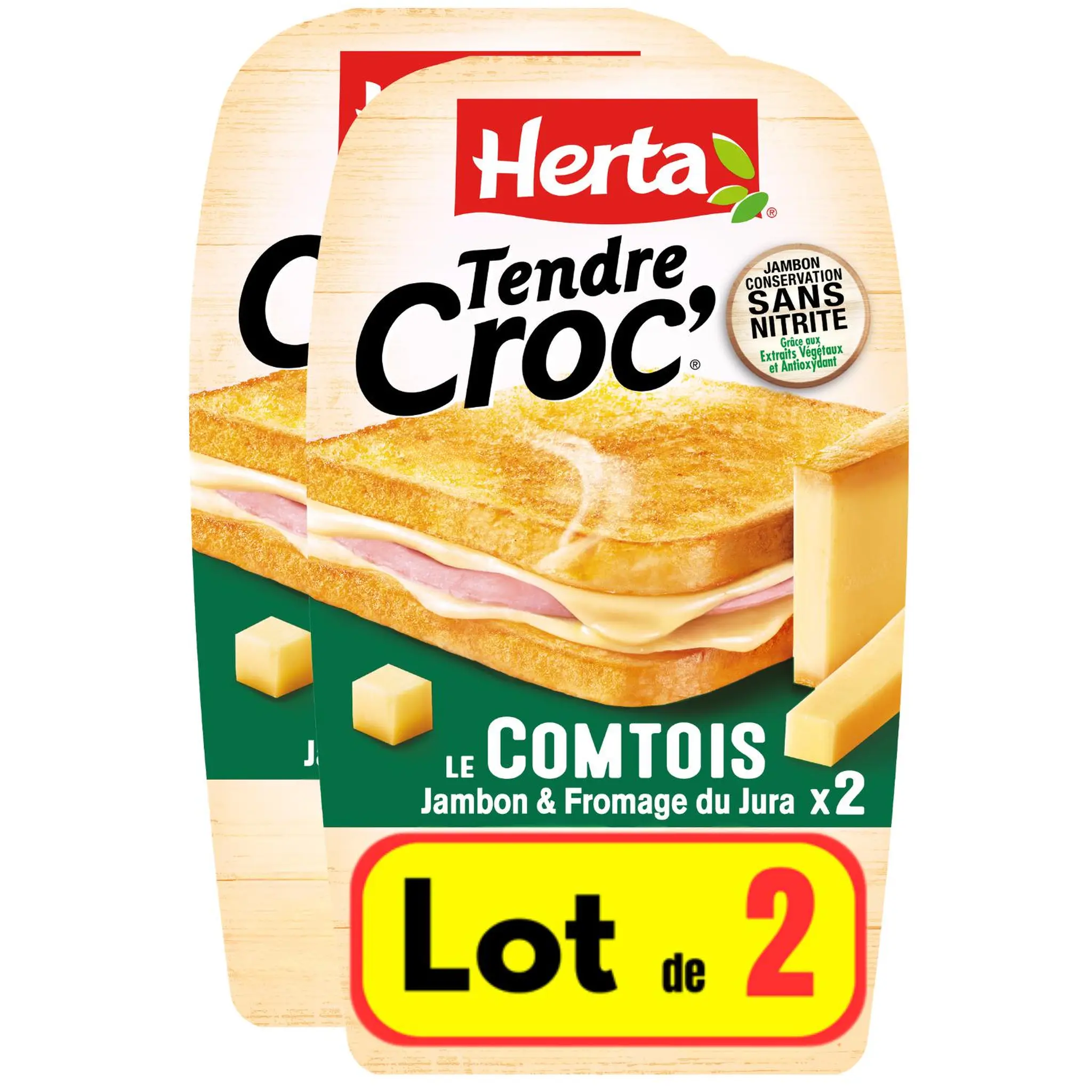 HERTA Tendre croc' jambon comté
