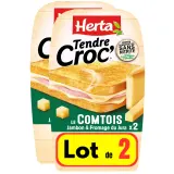 HERTA Tendre croc' jambon comté