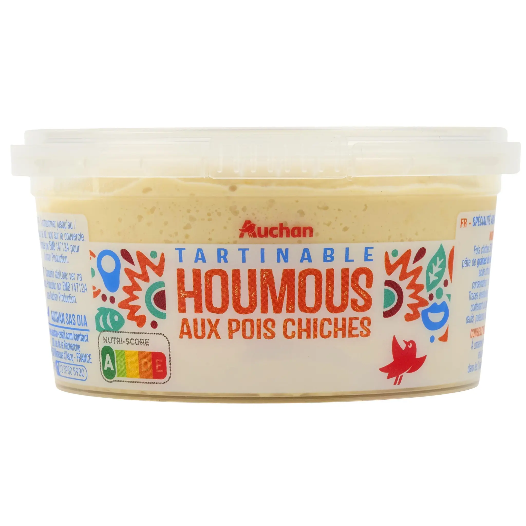 AUCHAN Tartinable houmous aux pois chiches