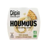 DIIPIE Houmous très sésame, citron et sésame noir bio