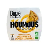 DIIPIE Houmous lentille corail, patate douce rôtie, cacahuète et citronnelle bio