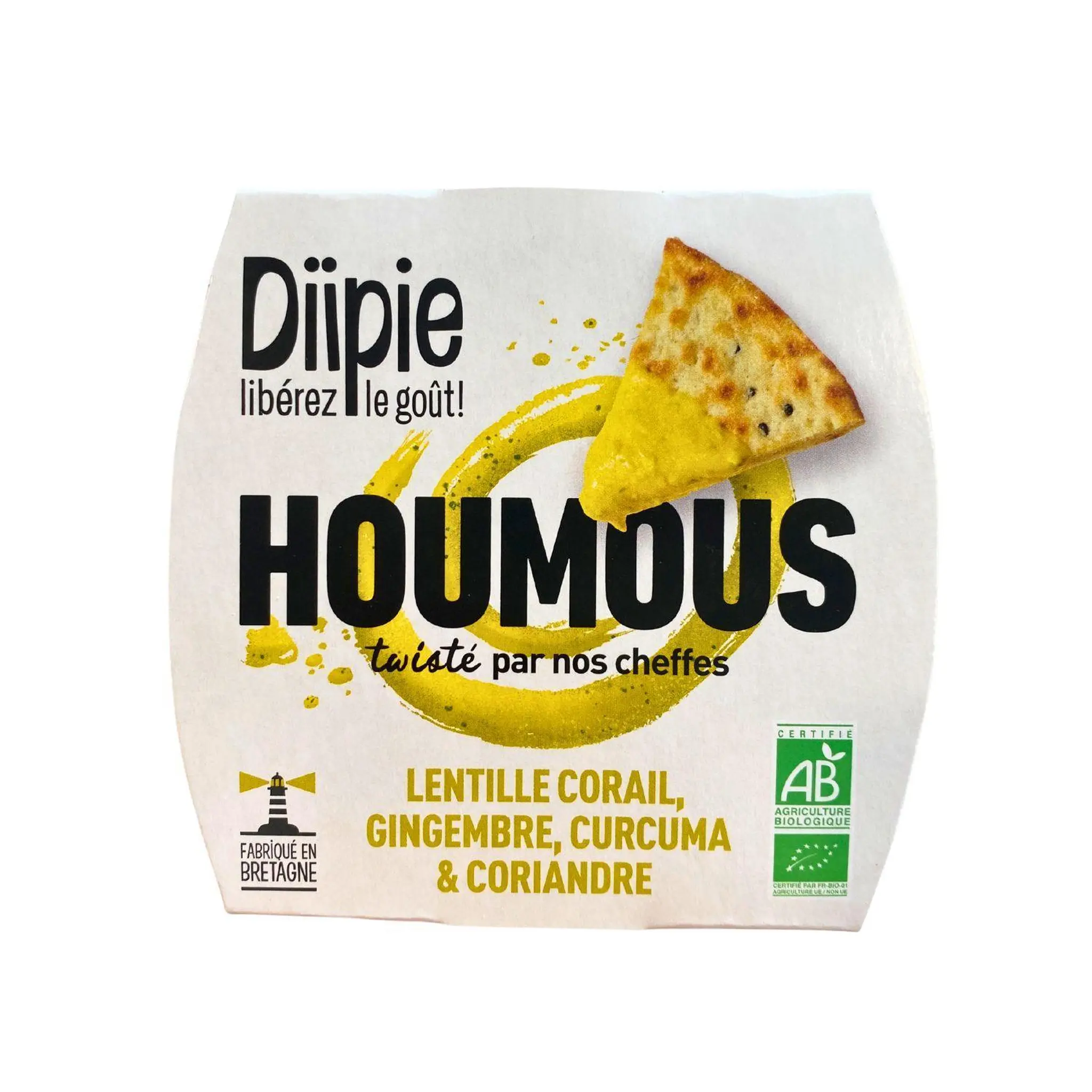 DIIPIE Houmous lentille corail, gingembre, curcuma et coriandre bio
