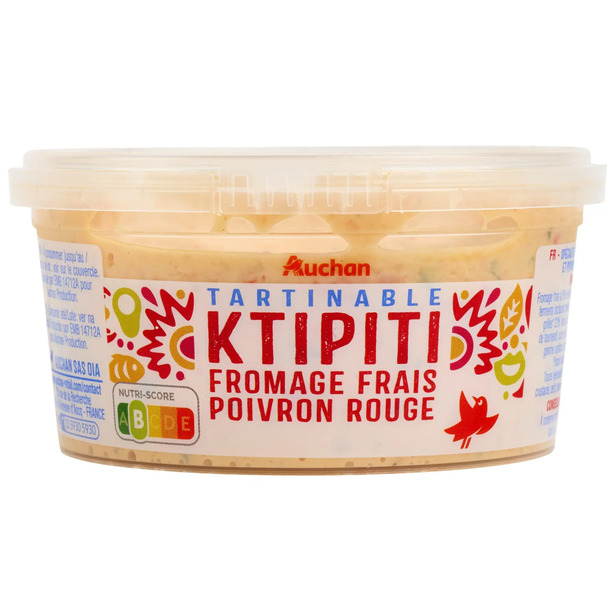 AUCHAN Tartinable ktipiti fromage frais poivron rouge