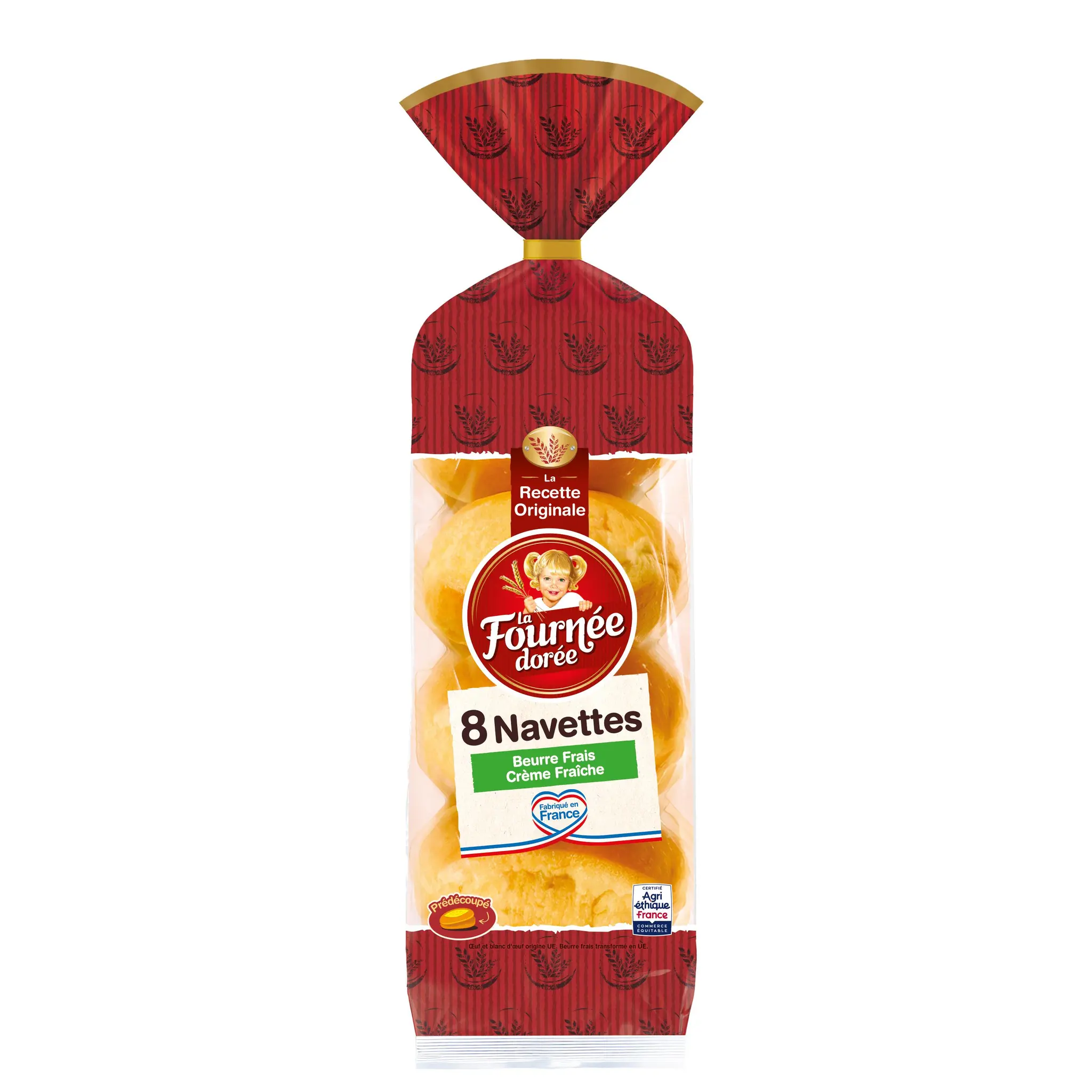 FOURNEE DOREE Navettes au beurre frais et à la crème fraîche