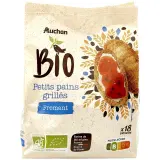 AUCHAN BIO Petits pains grillés froment