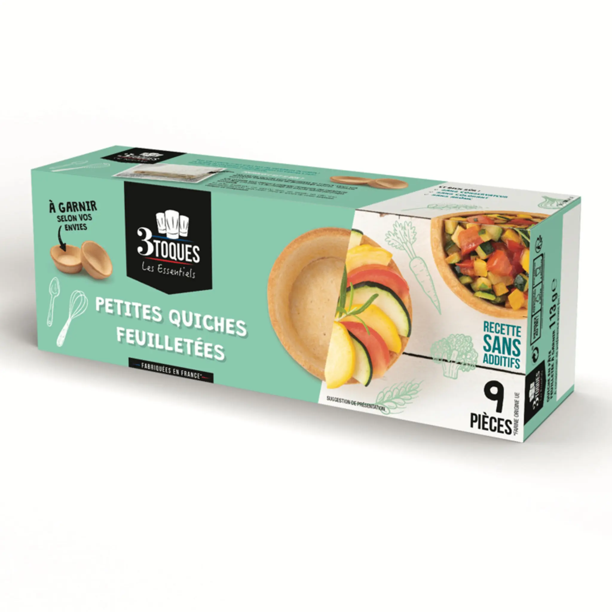 LES 3 TOQUES Petites quiches feuilletées à garnir