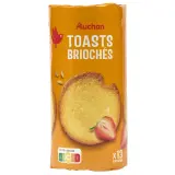 AUCHAN Toasts briochés nature