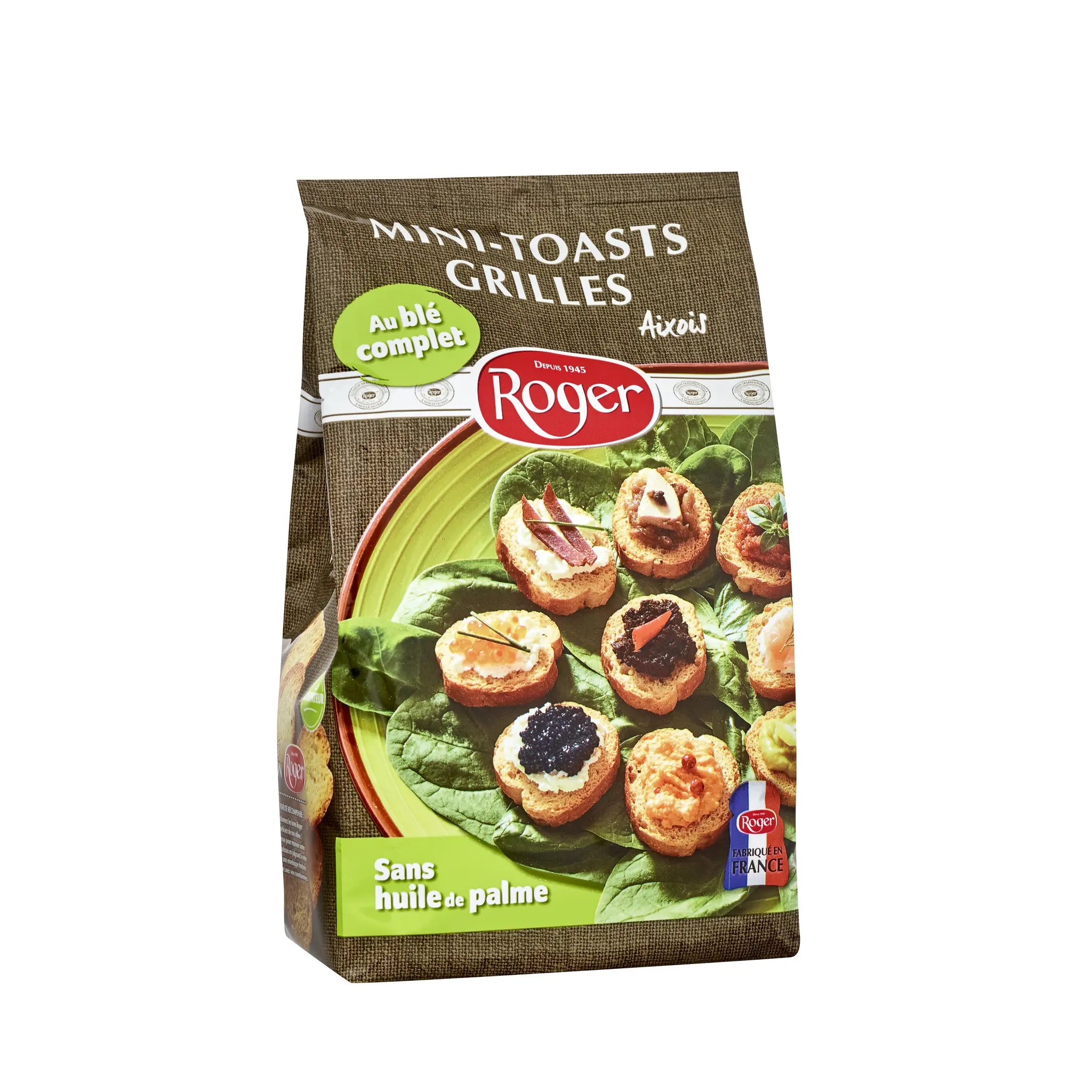 ROGER Mini toast grillée Aixois au blé complet