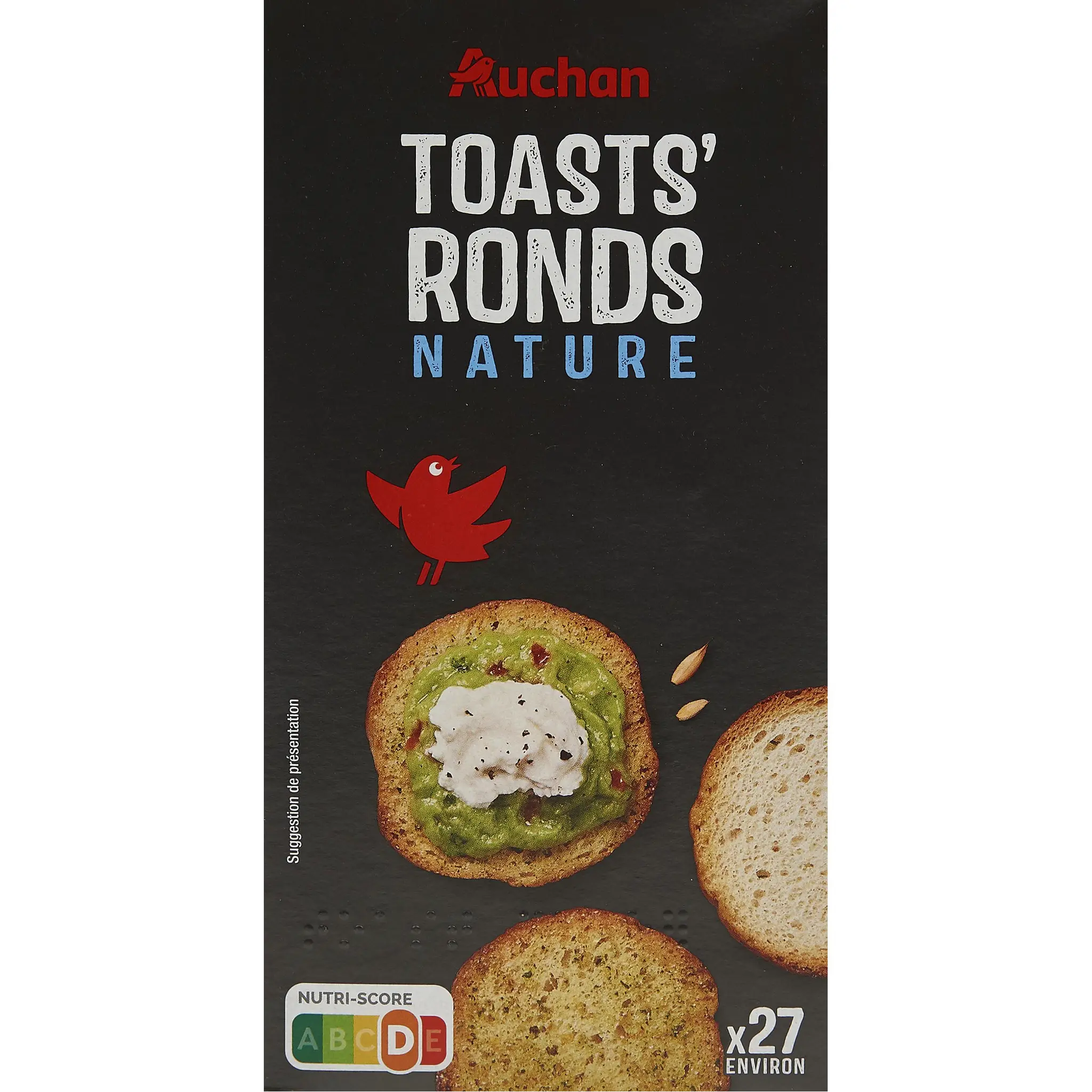 AUCHAN Toasts ronds nature