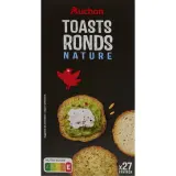 AUCHAN Toasts ronds nature